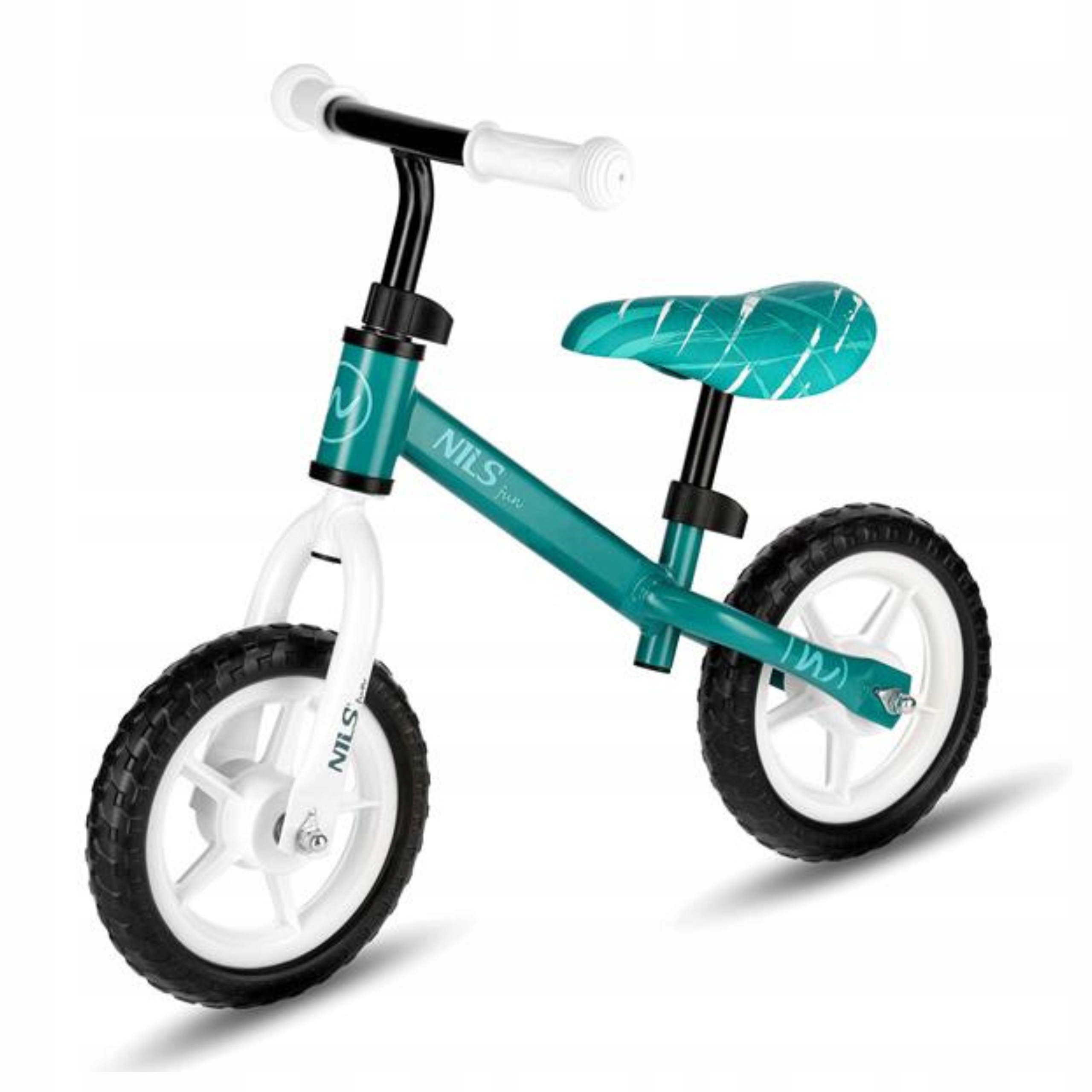 Rowerek biegowy dla dzieci dwukołowy Nils Fun RB134 zielony