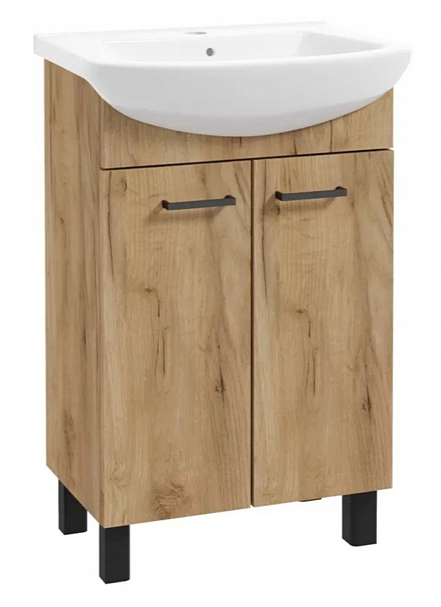 Szafka łazienkowa z umywalką 50cm dąb złoty POLSKA