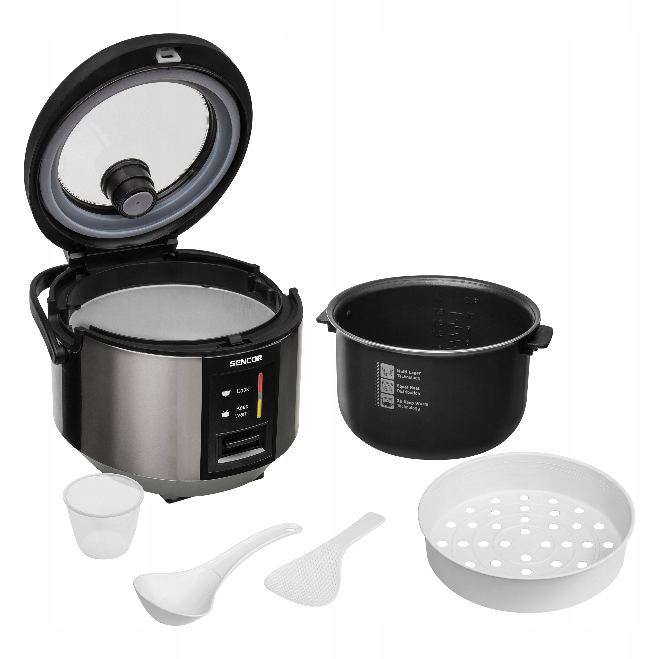 Garnek do Gotowania Ryżu Sencor 1890SS 1,8L Stal Moc 830 W