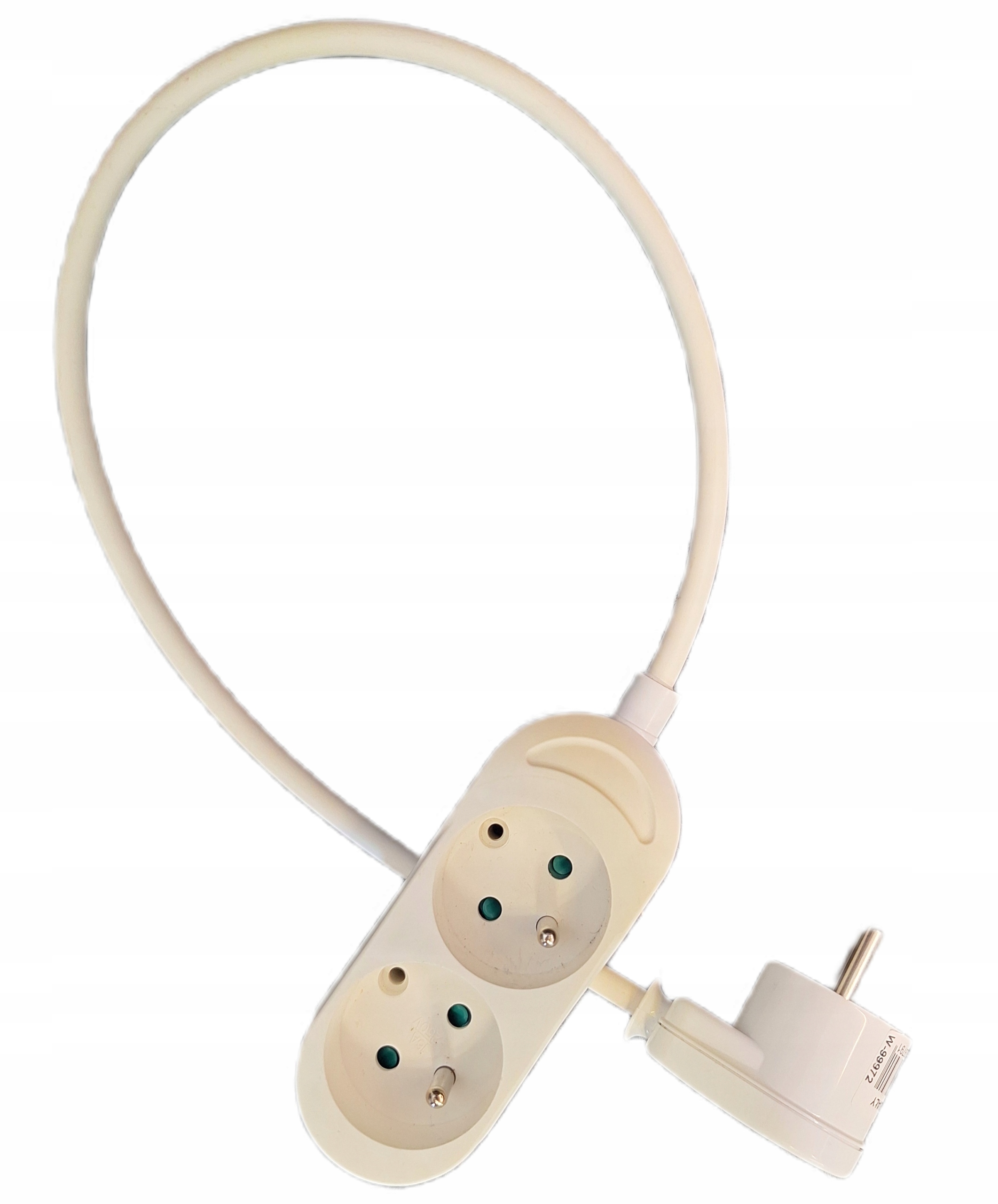 Przedłużacz Listwa Zasilająca z Uziemieniem 2 gniazda 0,5 m