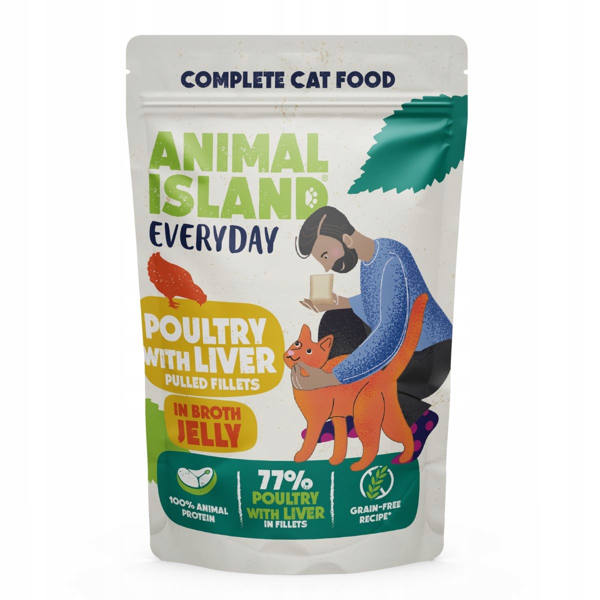 Levně 17X Animal Island Everyday Filetky z drůbeže a jater v želé 85 g