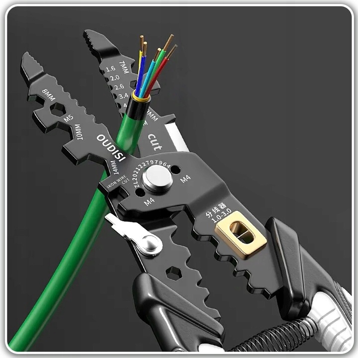 Wielofunkcyjne szczypce dla elektryków ZACISKARKA KONEKTORÓW NIEIZOLOWANYCH Kolor pomarańczowy