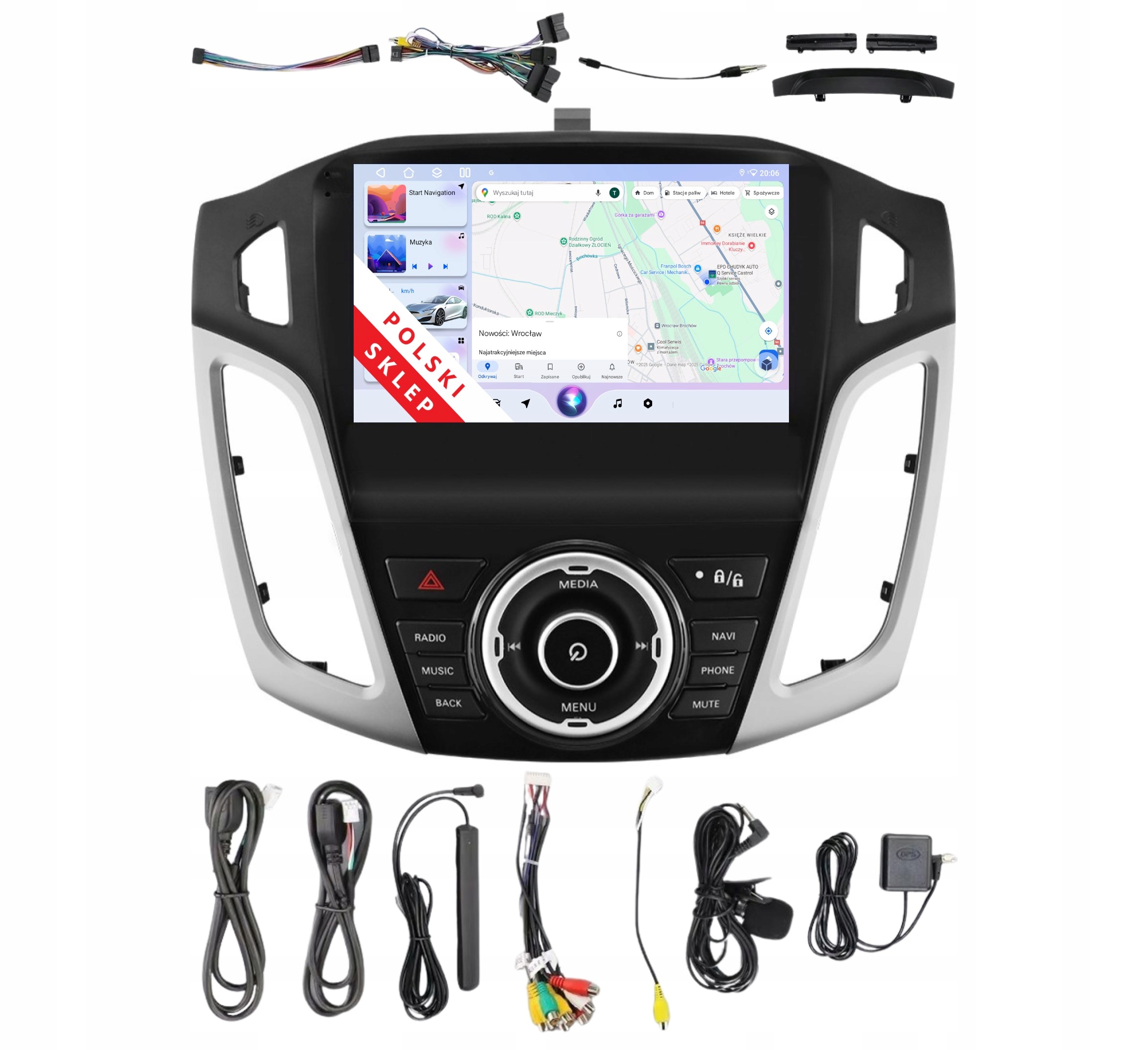 Navigace Rádio 2DIN Android Ford Focus MK3 4/64 Gb Dsp Carplay Lte S662