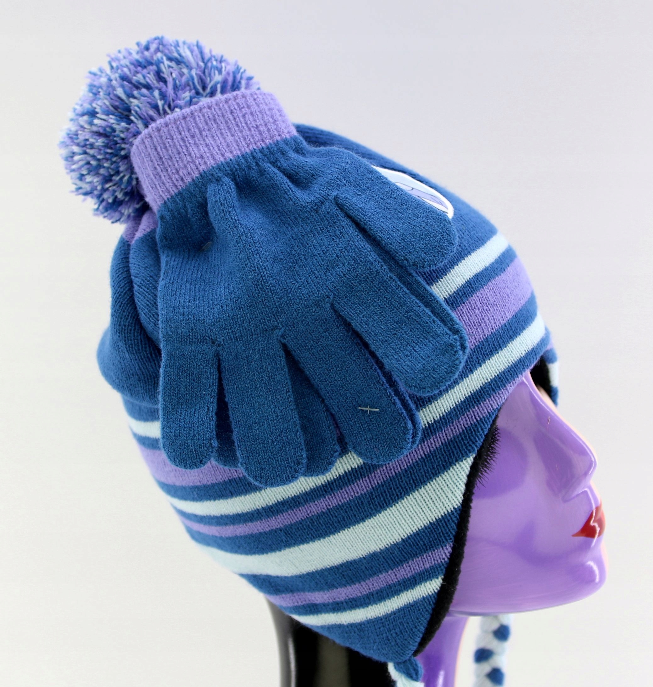 DISNEY Frozen Kraina Lodu Czapka Zimowa Rękawiczki Rozmiar (new) 56 (51 - 56 cm)