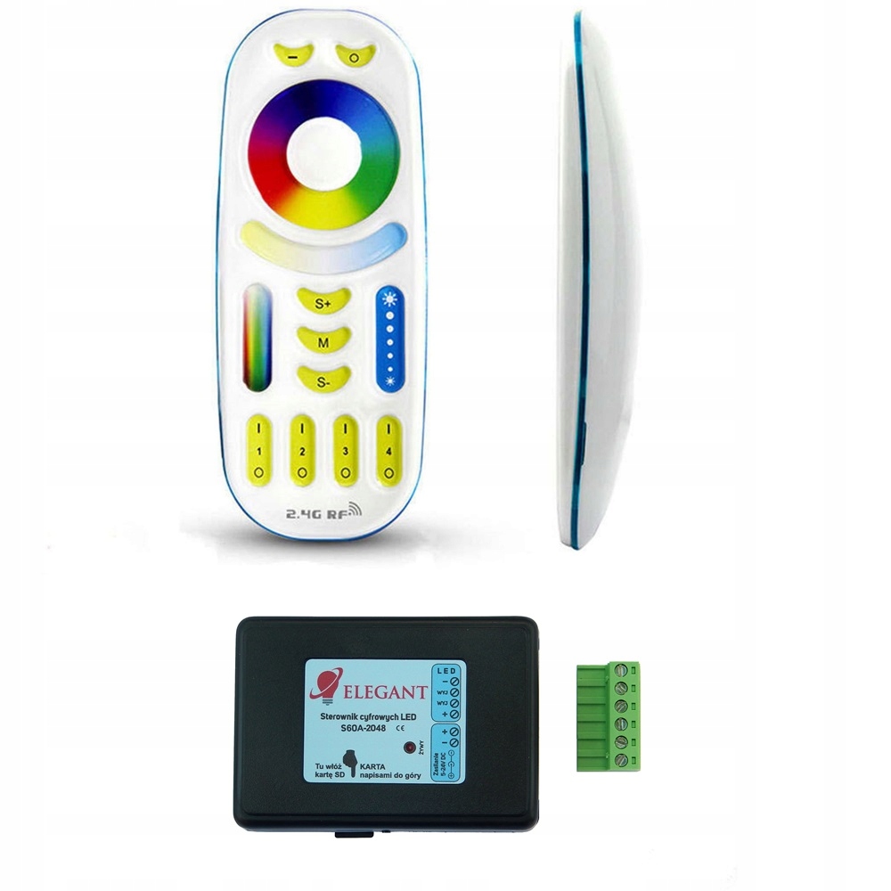 Digitální Led ovladač Elegant na Sd kartu WS2811 WS2812B S60A 5-24V 2 režimy