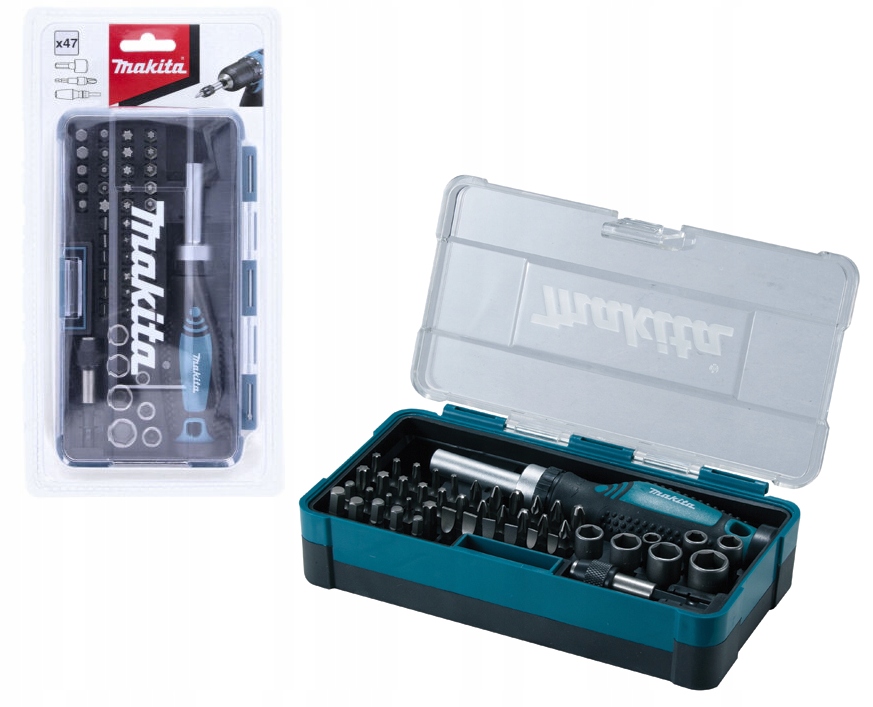 

Zestaw Makita nasadki bity wkrętak B-36170 47szt.