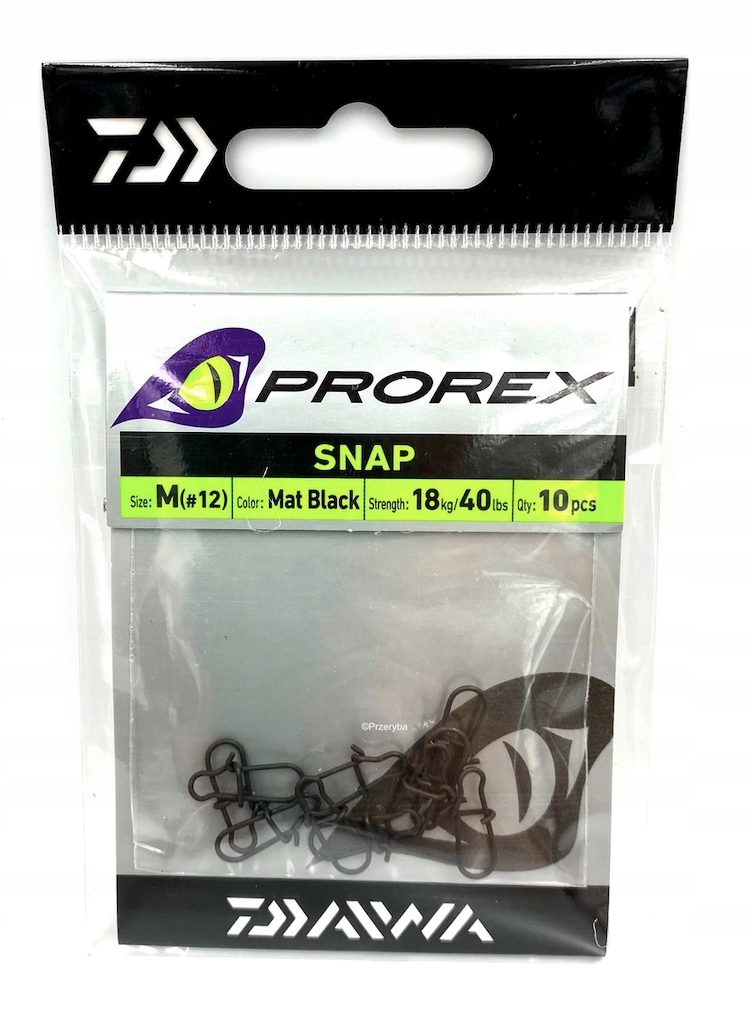 Agrafka Daiwa Prorex M #12/18KG (10SZT) Mocna Stal