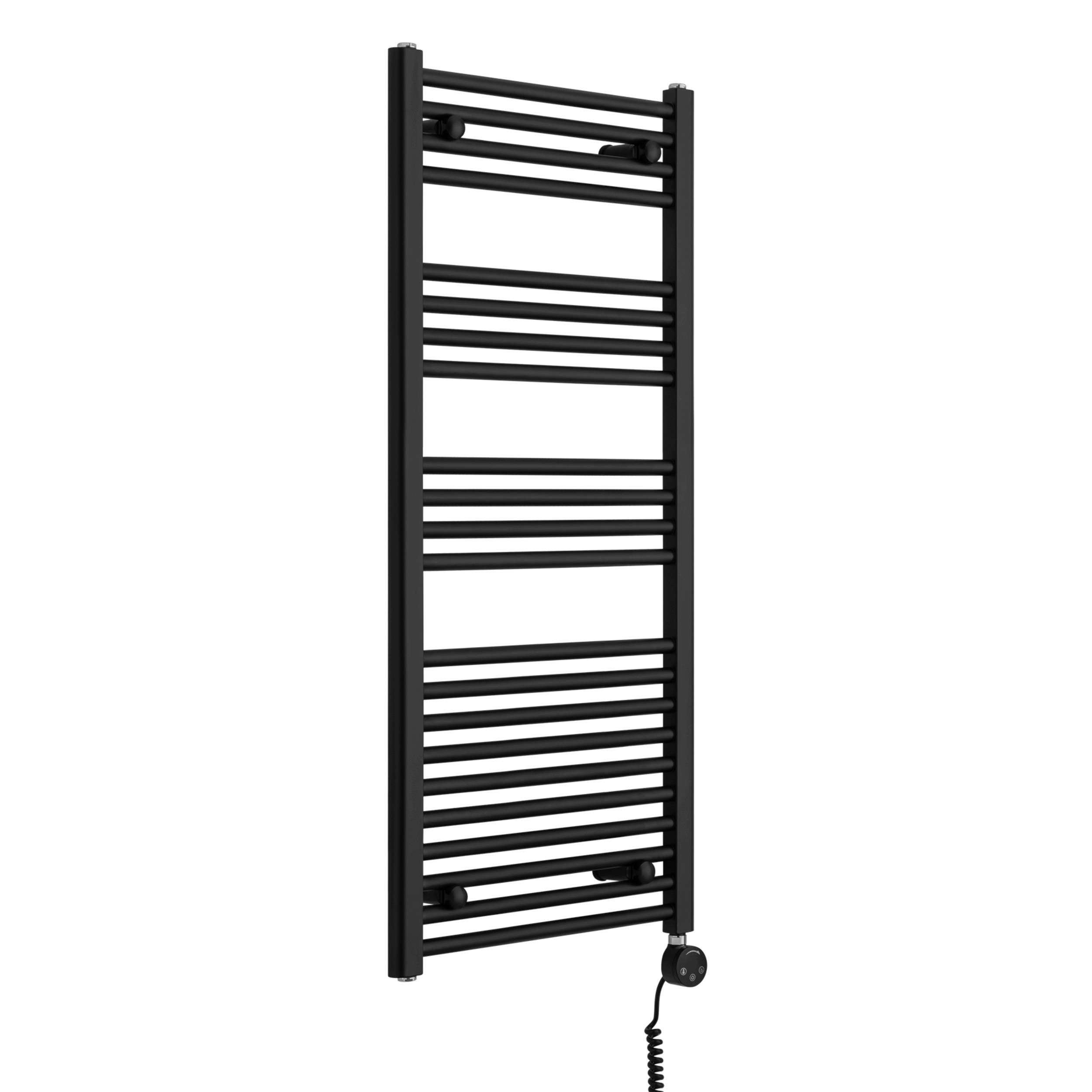 Grzejnik łazienkowy elektryczny Cn 1140x500 czarny 600W prawy z WiFi
