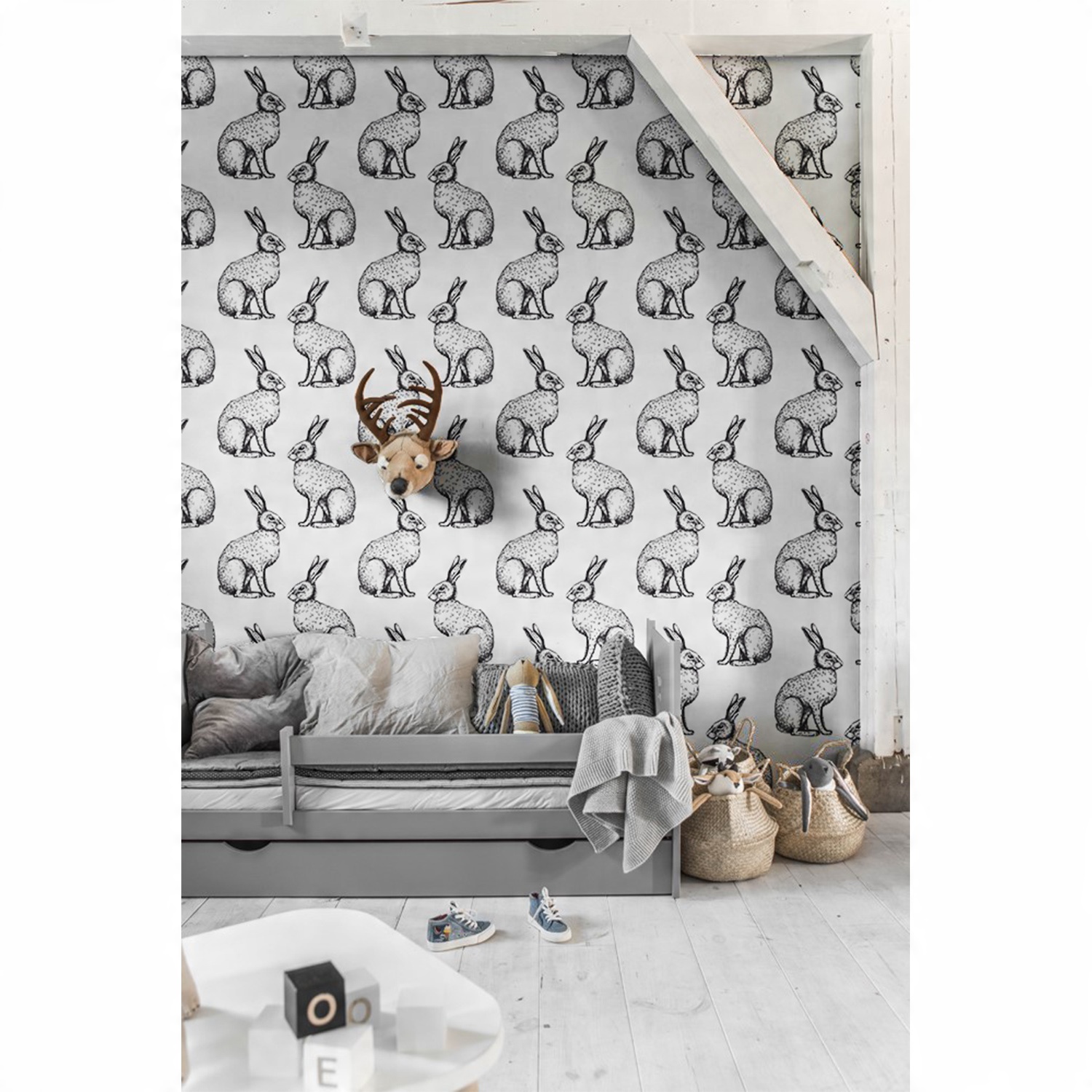 

Samoprzylepna fototapeta Szare zające 290x290 cm