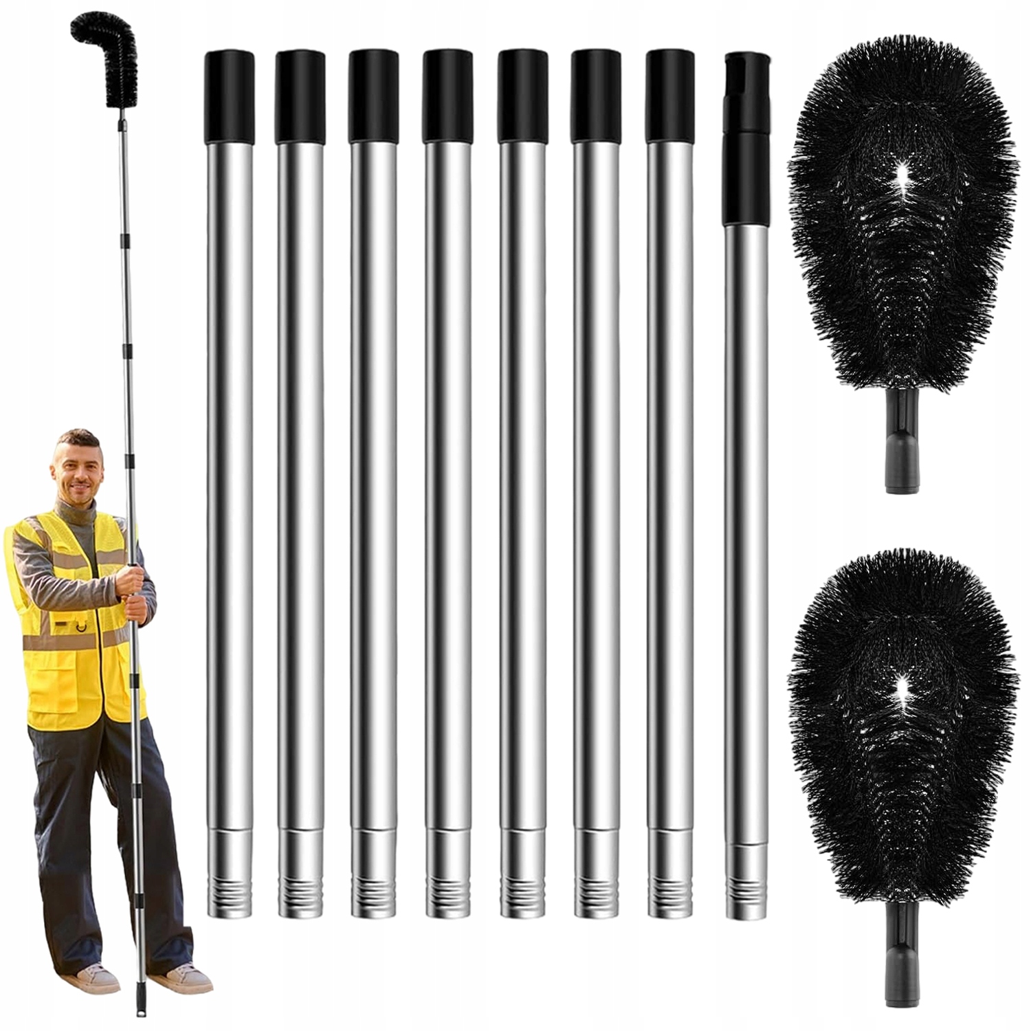 Levně Kartáč Na Čištění Listí A Sněhu S Hlavicí Kartáčku 310 CM, Nastavitelný