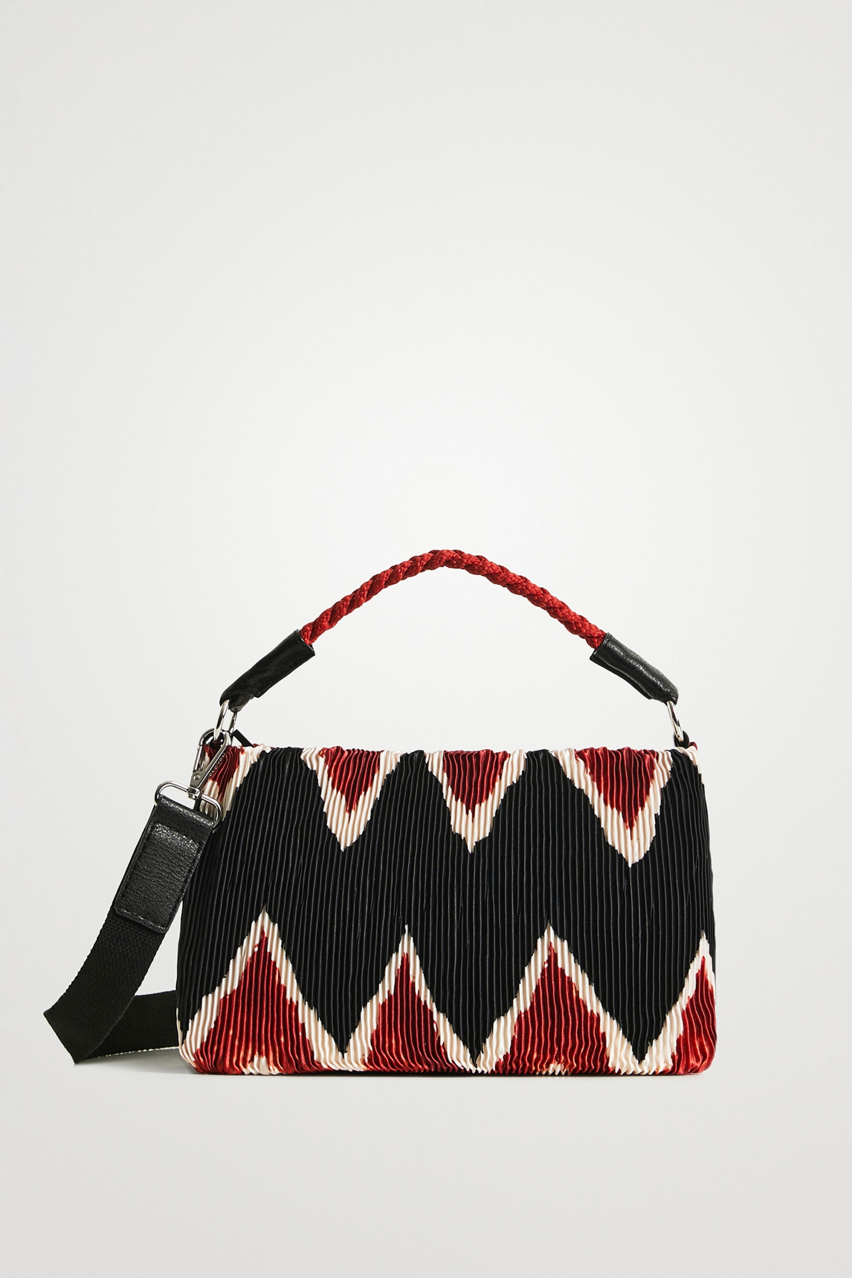 Desigual Plisovaná kabelka přes rameno s geo vzorem