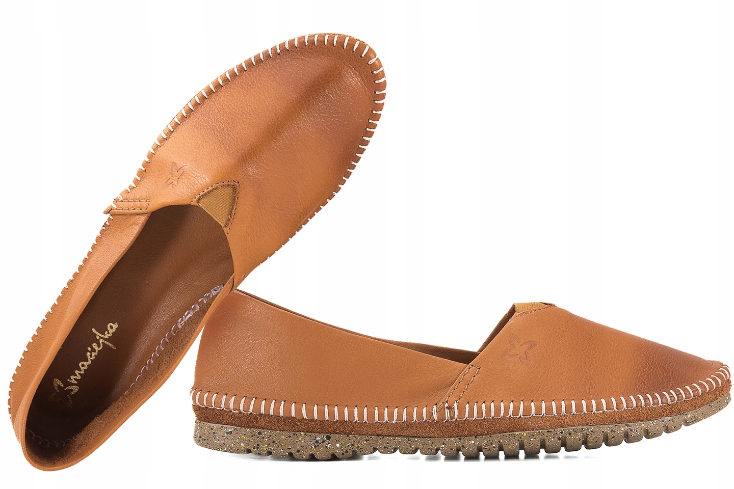 Maciejka 1929-29 Dámské Mokasíny Polobotky Balerínky Kůže červená 38