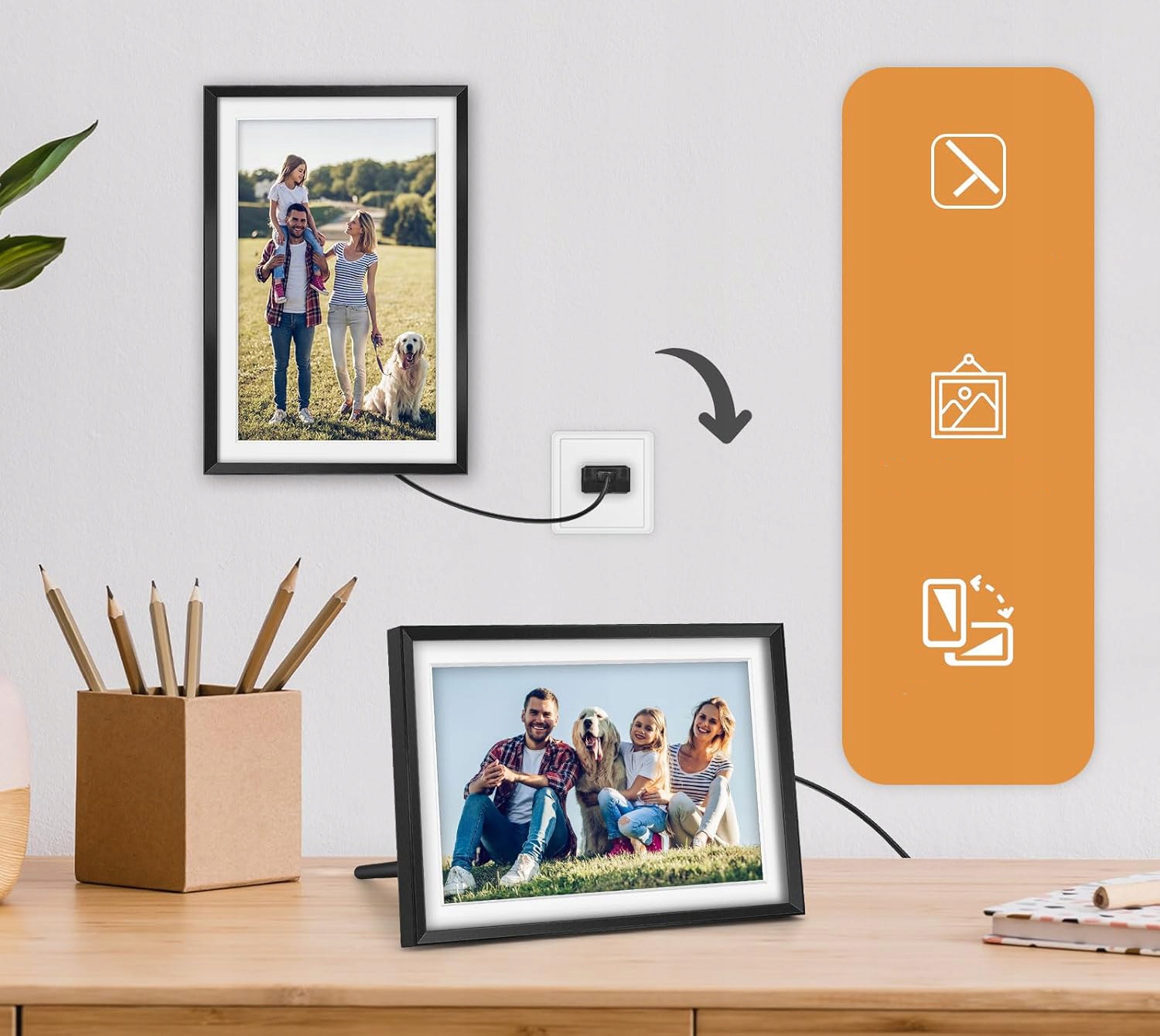 Digitální rámeček na fotografie 10.1 Apveelveer 32 Gb WiFi 1280x800 Hd Ips