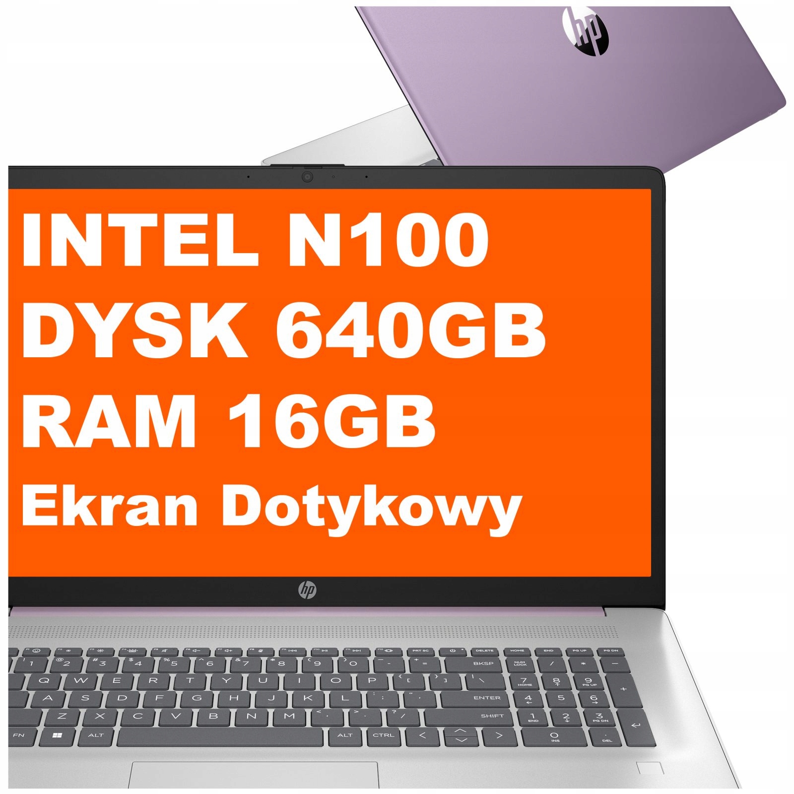 Laptop Hp 17-cn N200 16GB 640GB Intel Uhd 17,3" Hd+ Dotyk Win 11 Fioletowy