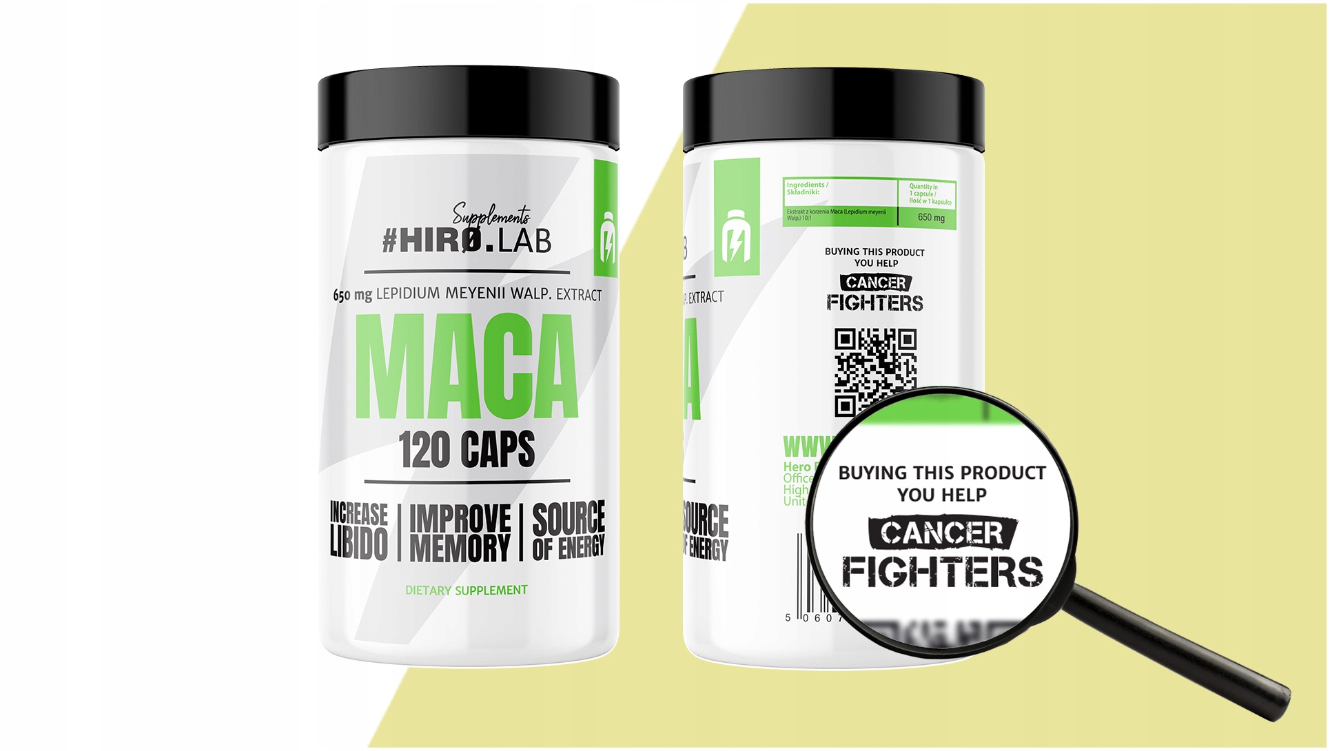 Hiro.Lab Maca 120 caps TESTOSTERON LIBIDO POTENCJA Waga produktu z opakowaniem jednostkowym 0.138 kg