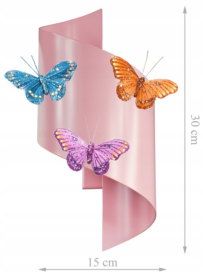 Lampa ścienna lampa ścienna SPINER motylek kinkiety ścienne lampy loft led Kolor dominujący różowy