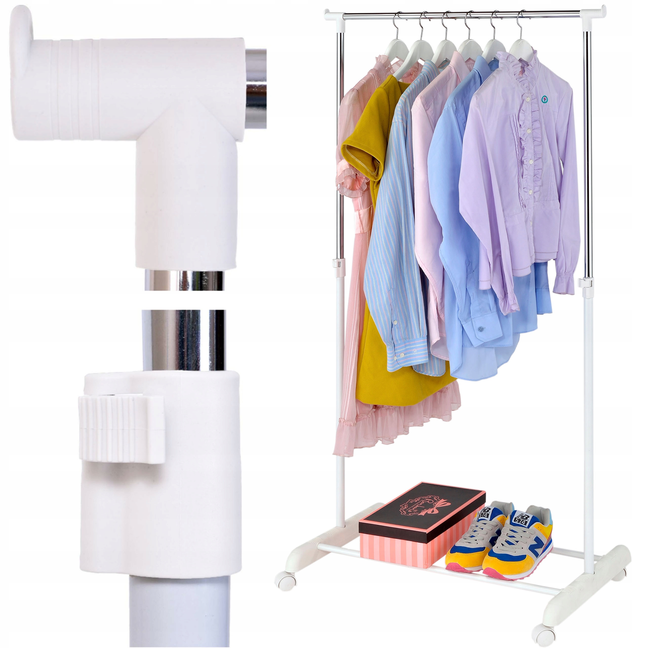 

Wieszak Stojący Na Kółkach Ubrania Stojak Szafa