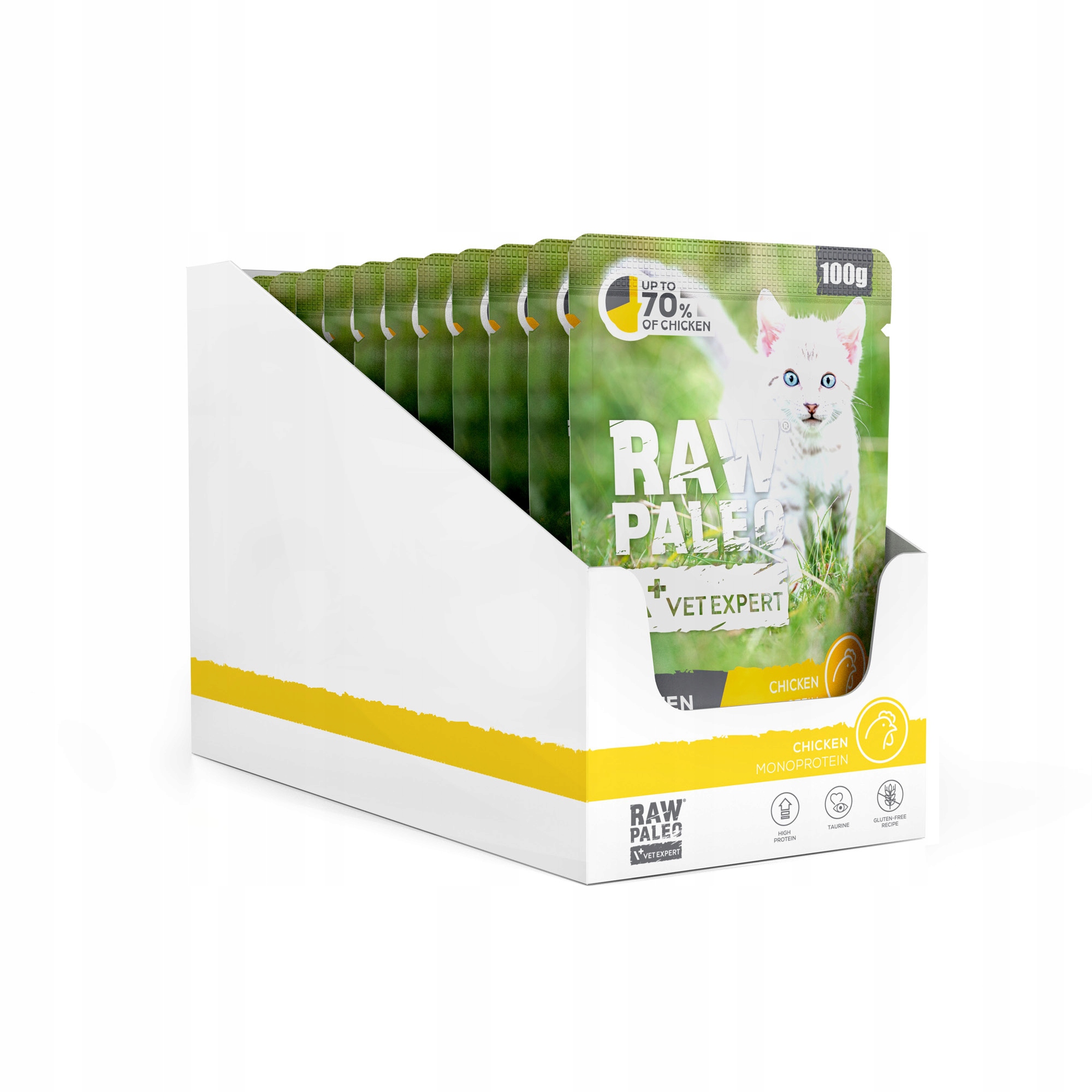 Raw Paleo Kitten Cat Chicken 12x100g mokra karma dla kociąt kurczak