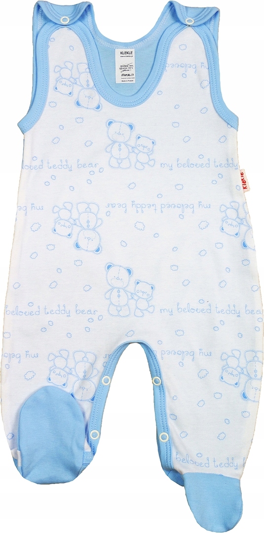 ŚPIOCHY śpioszki ROZPINANE MISIE BŁĘKIT 56 KLEKLE