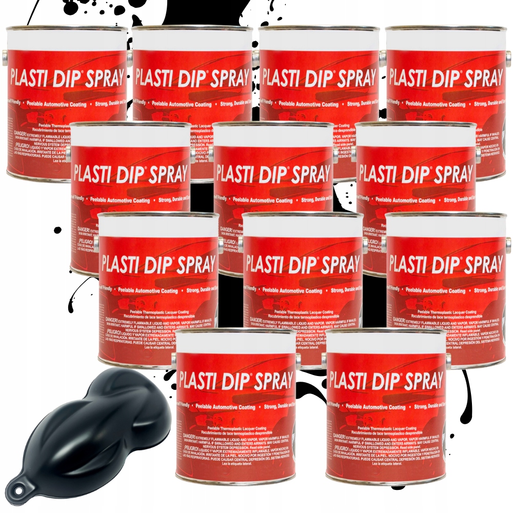 Plasti Dip PlastiDip čierny Mat Black 12 litrov stredná sada lakov