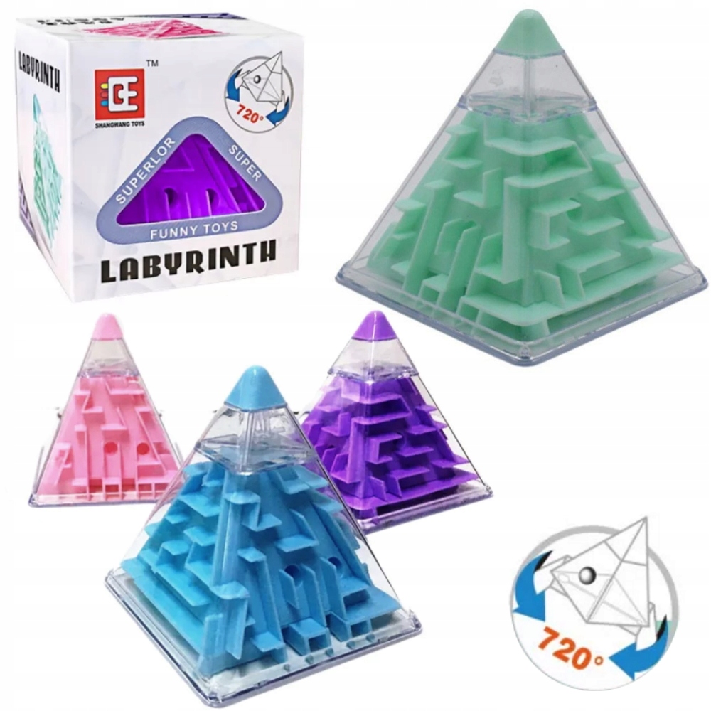LOGICZNA ŁAMIGŁÓWKA LABIRYNT 3D PIRAMIDA GRA ZRĘCZNOŚCIOWA