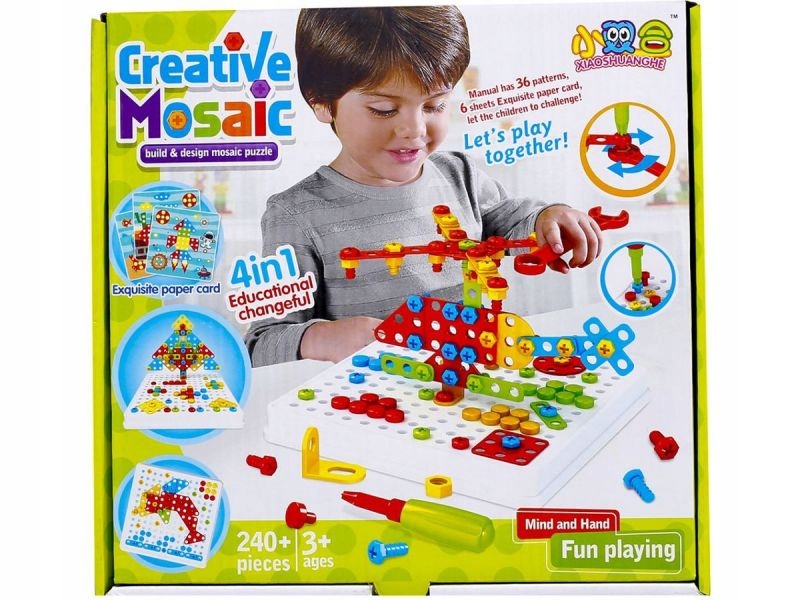 

Kreatywna Mozaika 240 el. Układanka 3D Klocki
