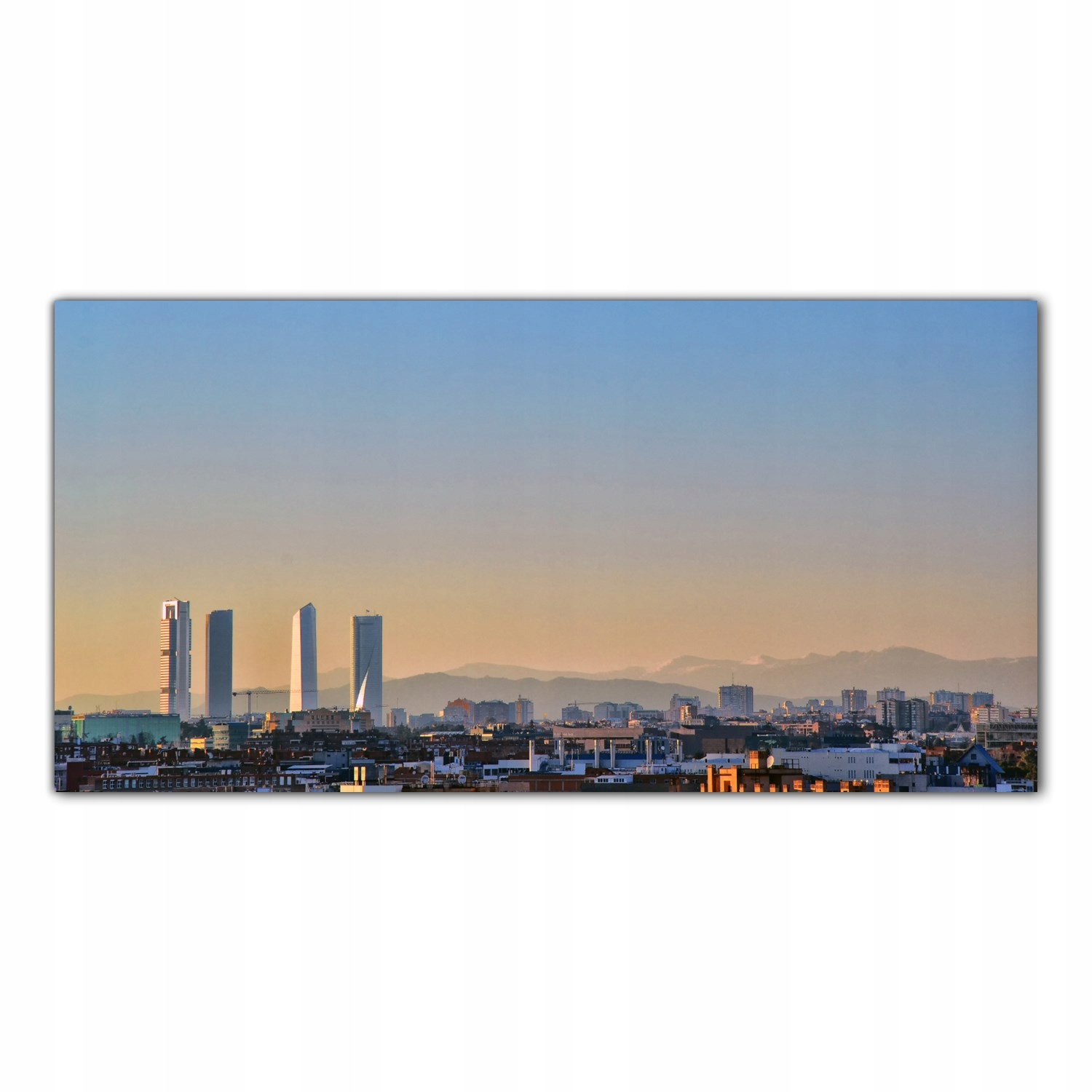 Město Západ Slunce 100x50 Panel tvrzené sklo