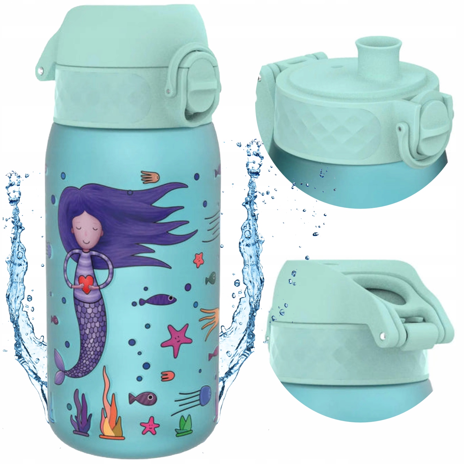 BIDON na Wodę Ion8 400 ml Butelka dla Dziewczynek BEZPIECZNA BPA Free EKO