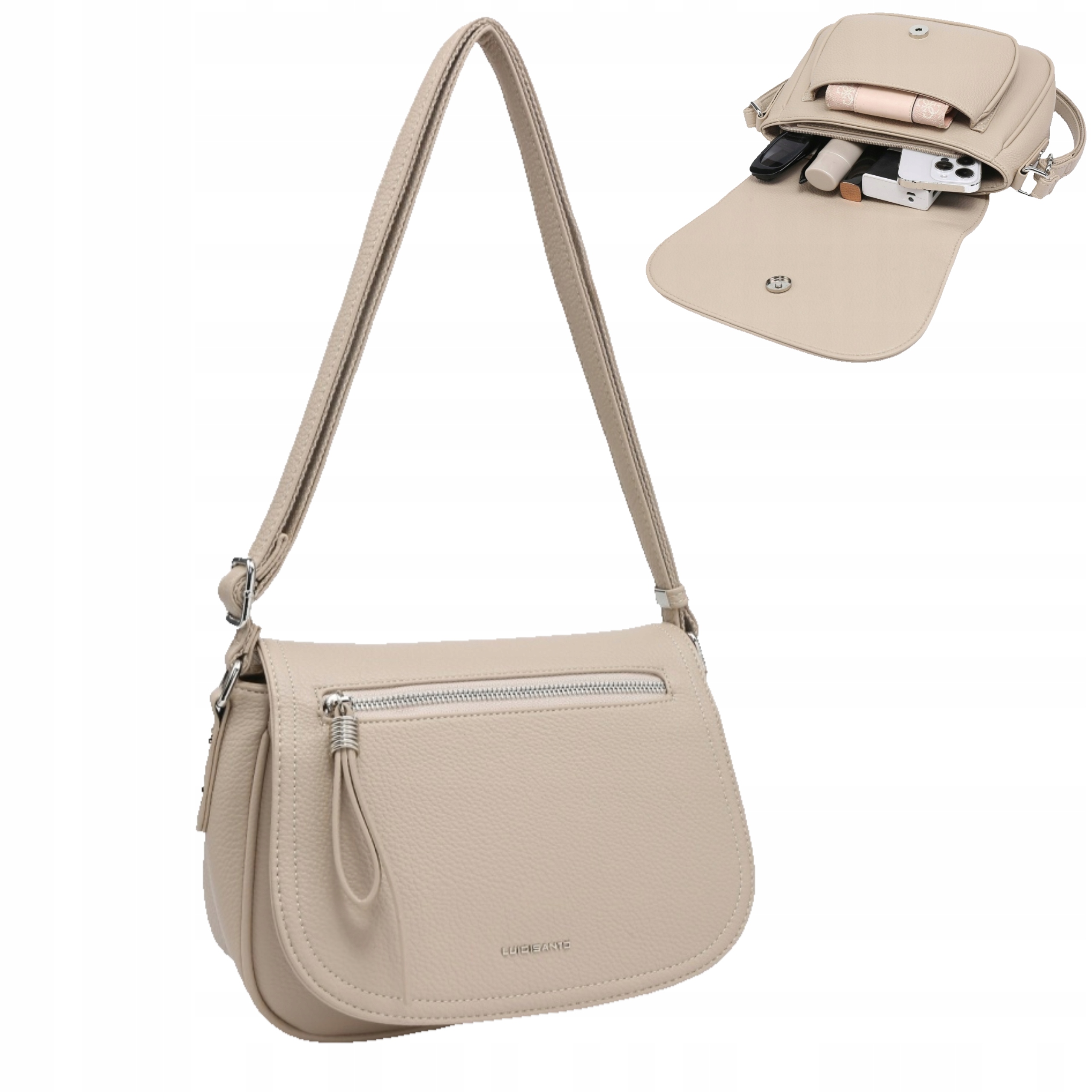 Dámská kabelka Malá Elegantní Béžová Na Rameno Eko kůže Eko