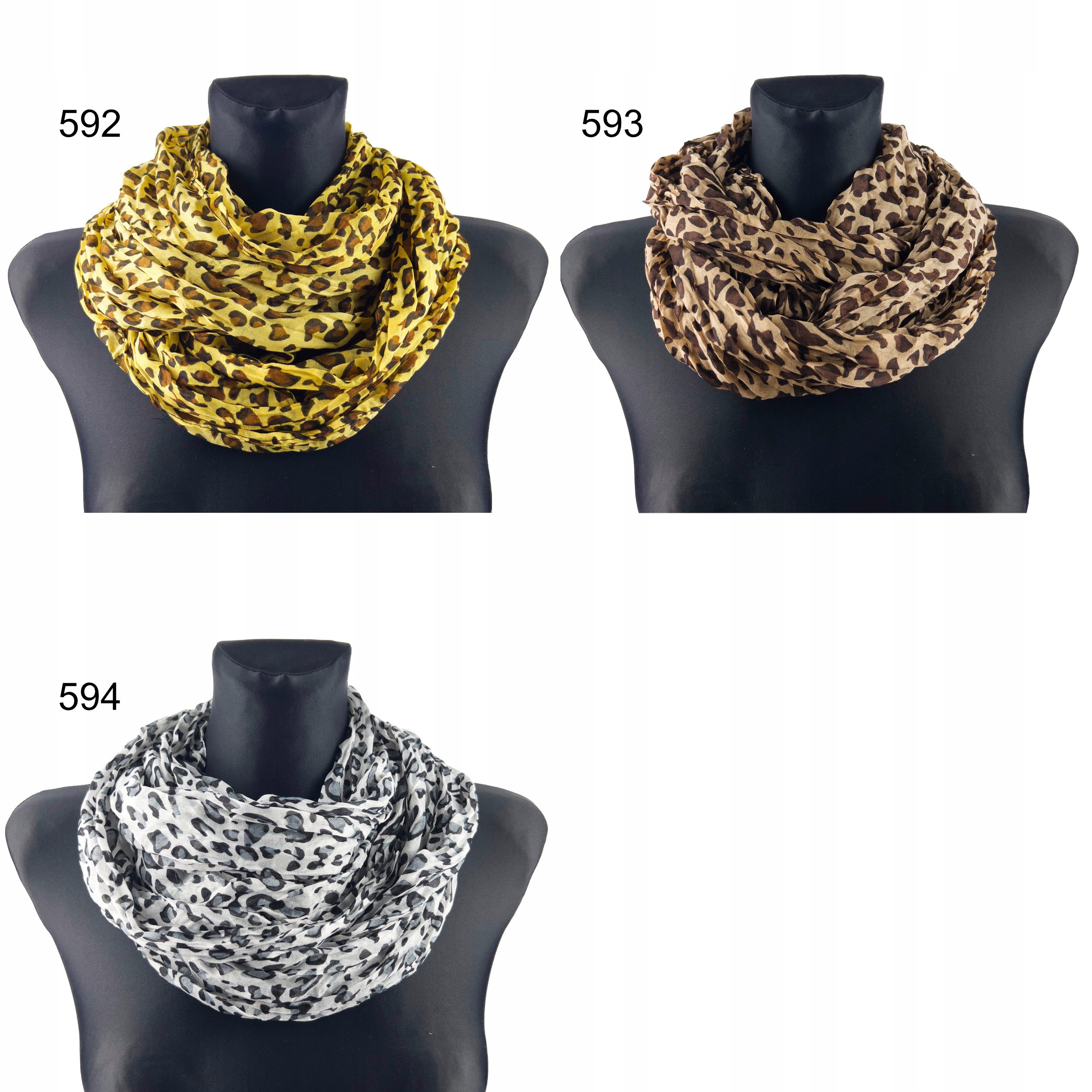 PANTERA damski szalik komin w cętki apaszka PANTERKA ---- wzory i kolory Materiał dominujący wiskoza