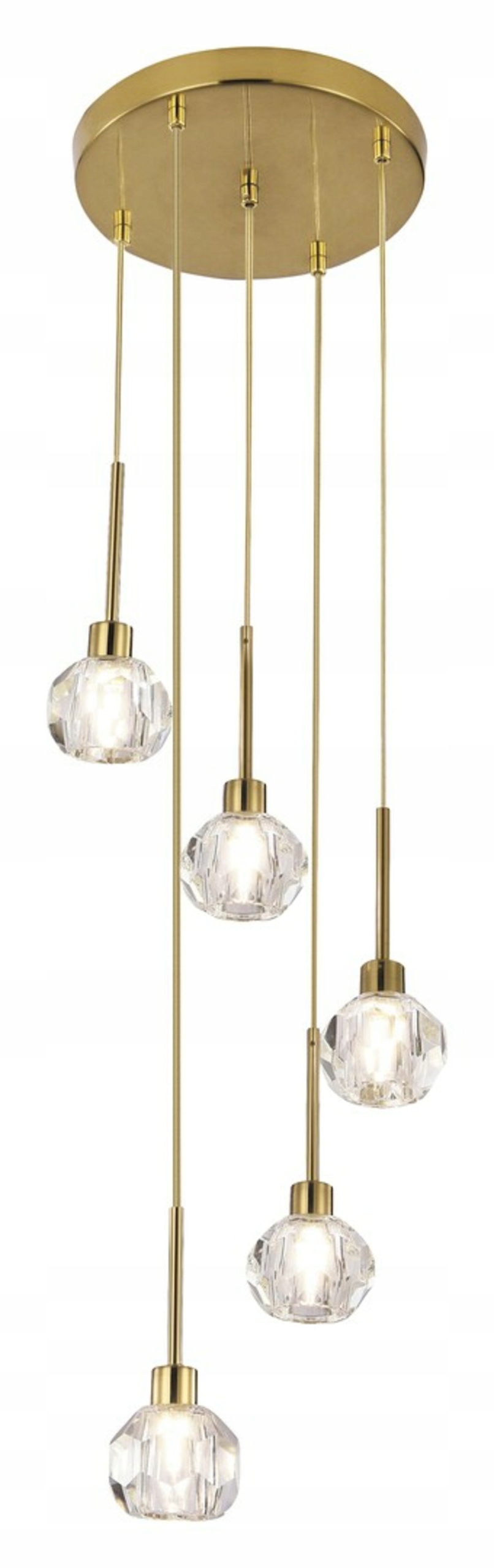 Rabalux Kassia závesné svietidlo 5xG9 zlaté sklo, výška 120 cm, IP20