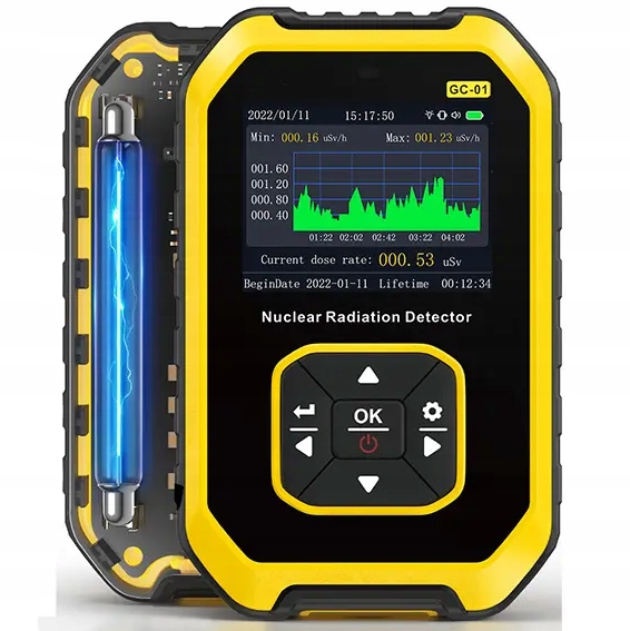 Výprodej! Geigerův počítač, tester radiace, dozimetr GC01LCD a Aku