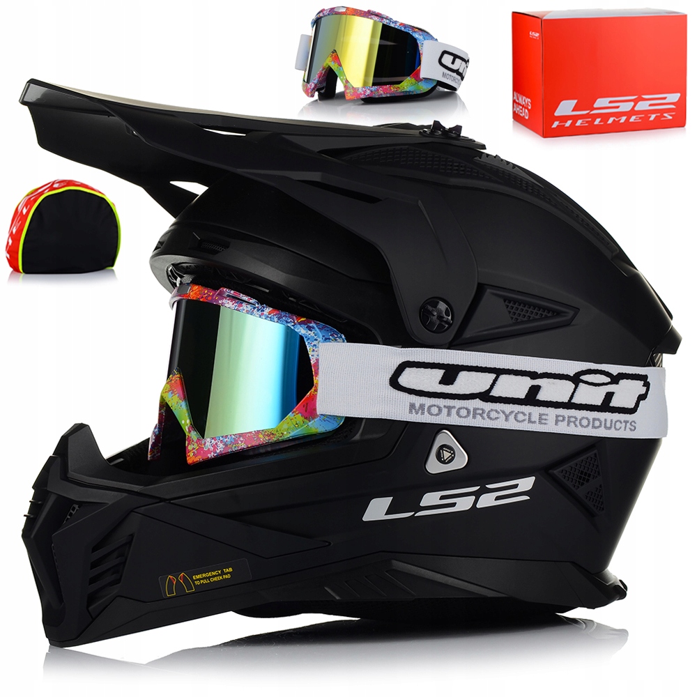 Motocyklová Prilba LS2 MX708 Fast II Okuliare Ľahká Enduro Krossová Štvorkolka