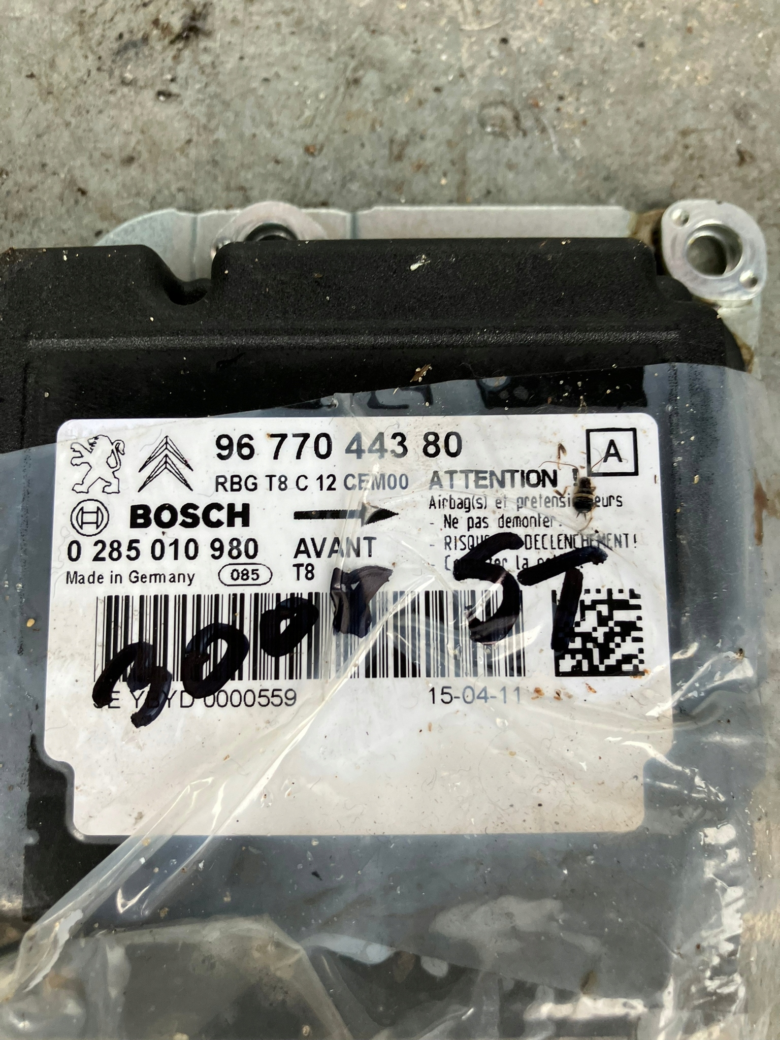 SENSOR airbag 3008 HYBRYDA 9677044380