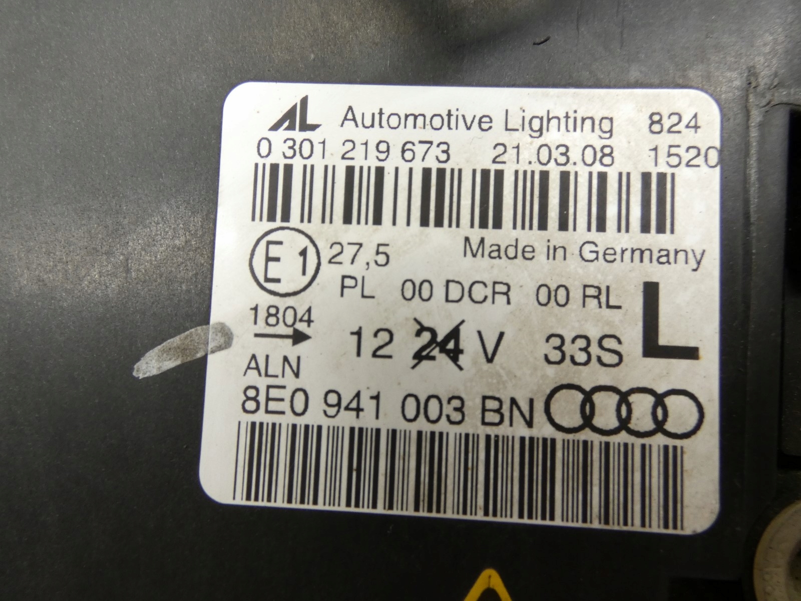 light left left front AUDI A4 B7 CABRIO BI-XENON 8E0941003BN