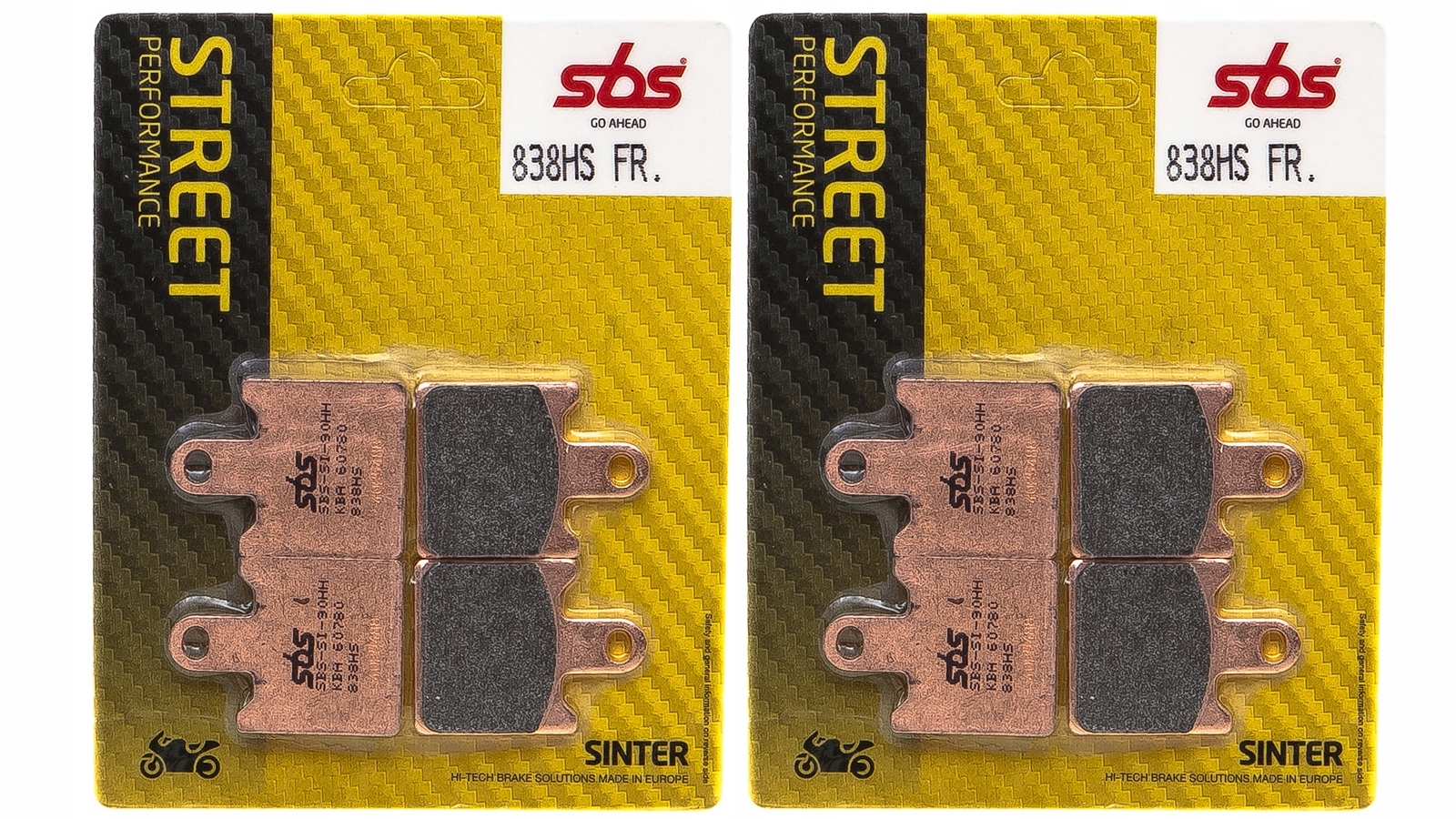 838HS - ТОРМОЗНЫЕ КОЛОДКИ KAWASAKI ZX-6R 07-13 ПЕРЕДНИЕ