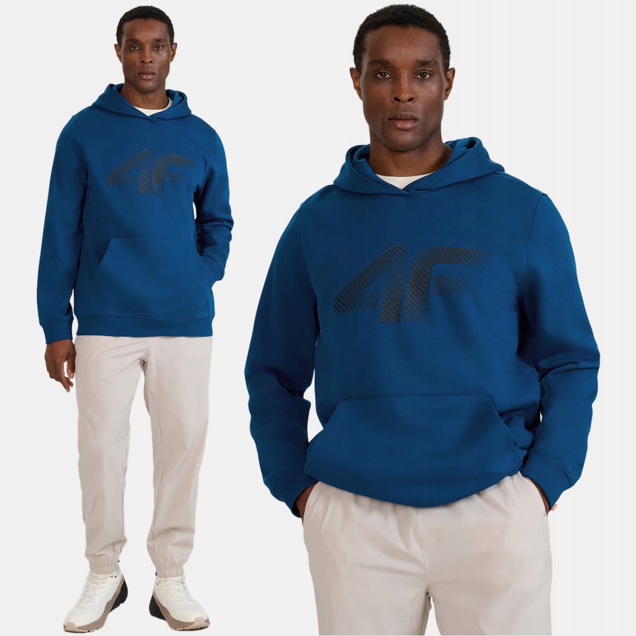 Bluza Męska 4F Dresowa Sportowa M1766 Bawełna Kangurka na co dzień L