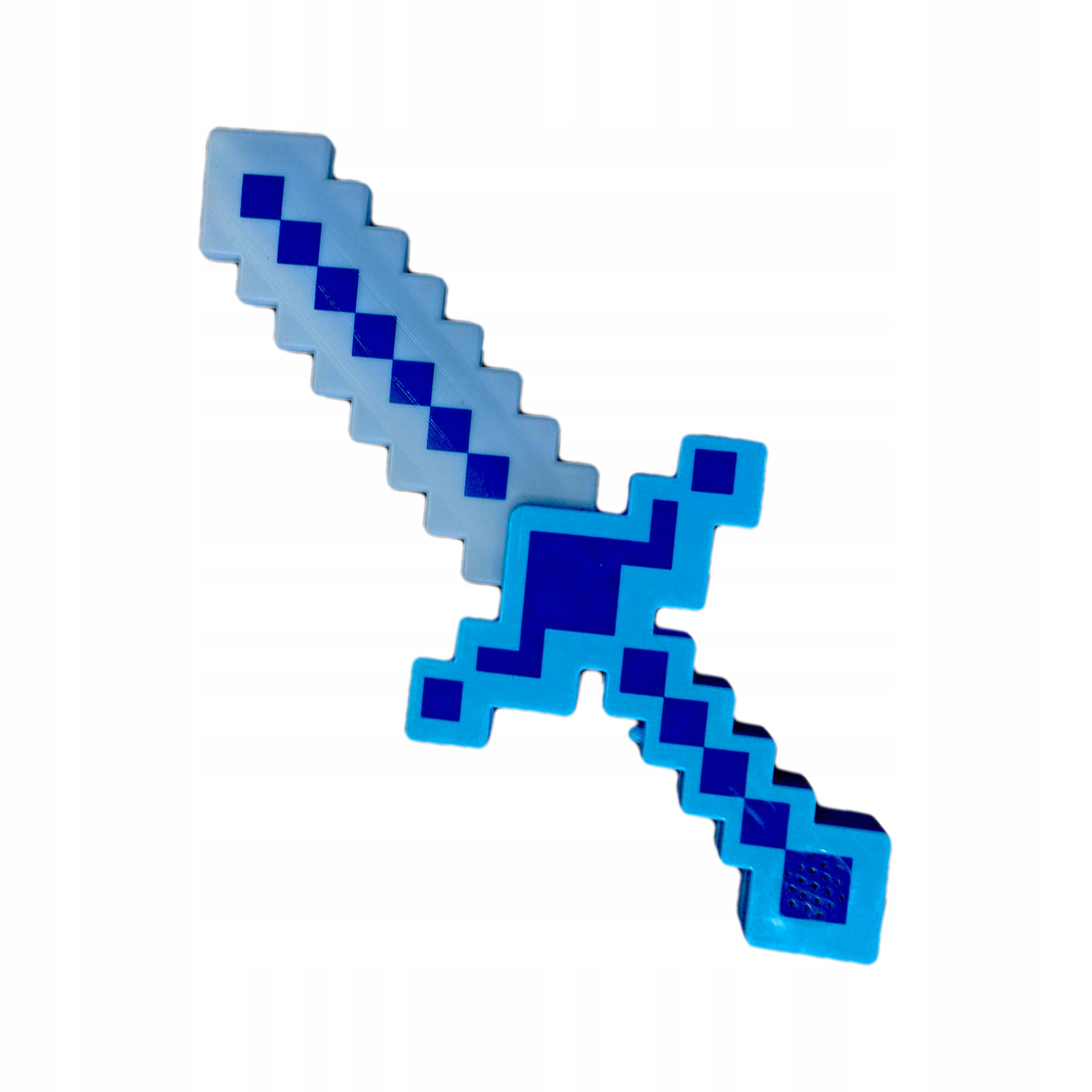 MIECZ DIAMENTOWY MINECRAFT ŚWIETLNY PIXEL ŚWIATŁO DŹWIĘK LED 37 cm