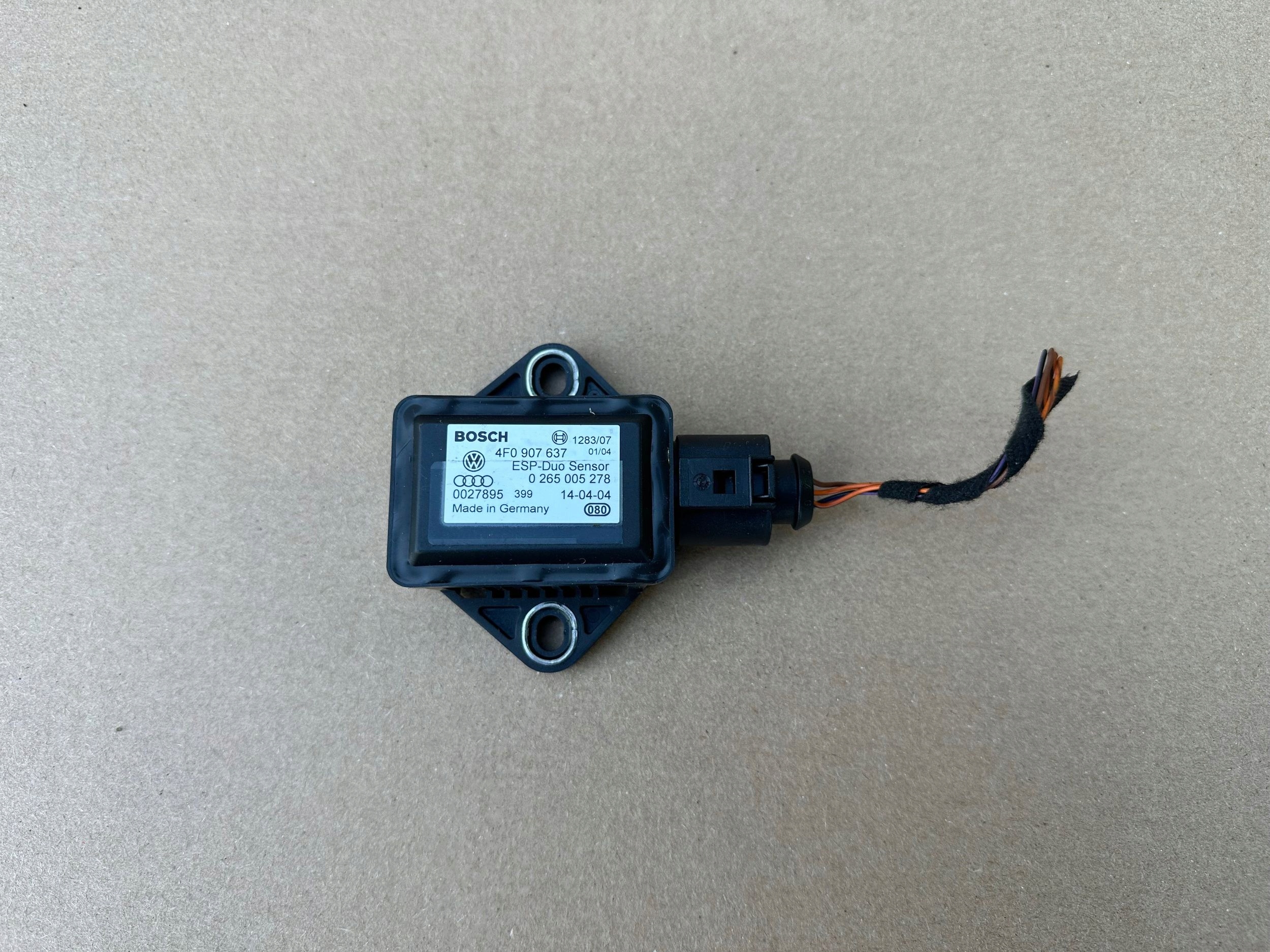 AUDI A6 C6 MODUŁ STEROWNIK SENSOR ESP WTYCZKA 4F0907637