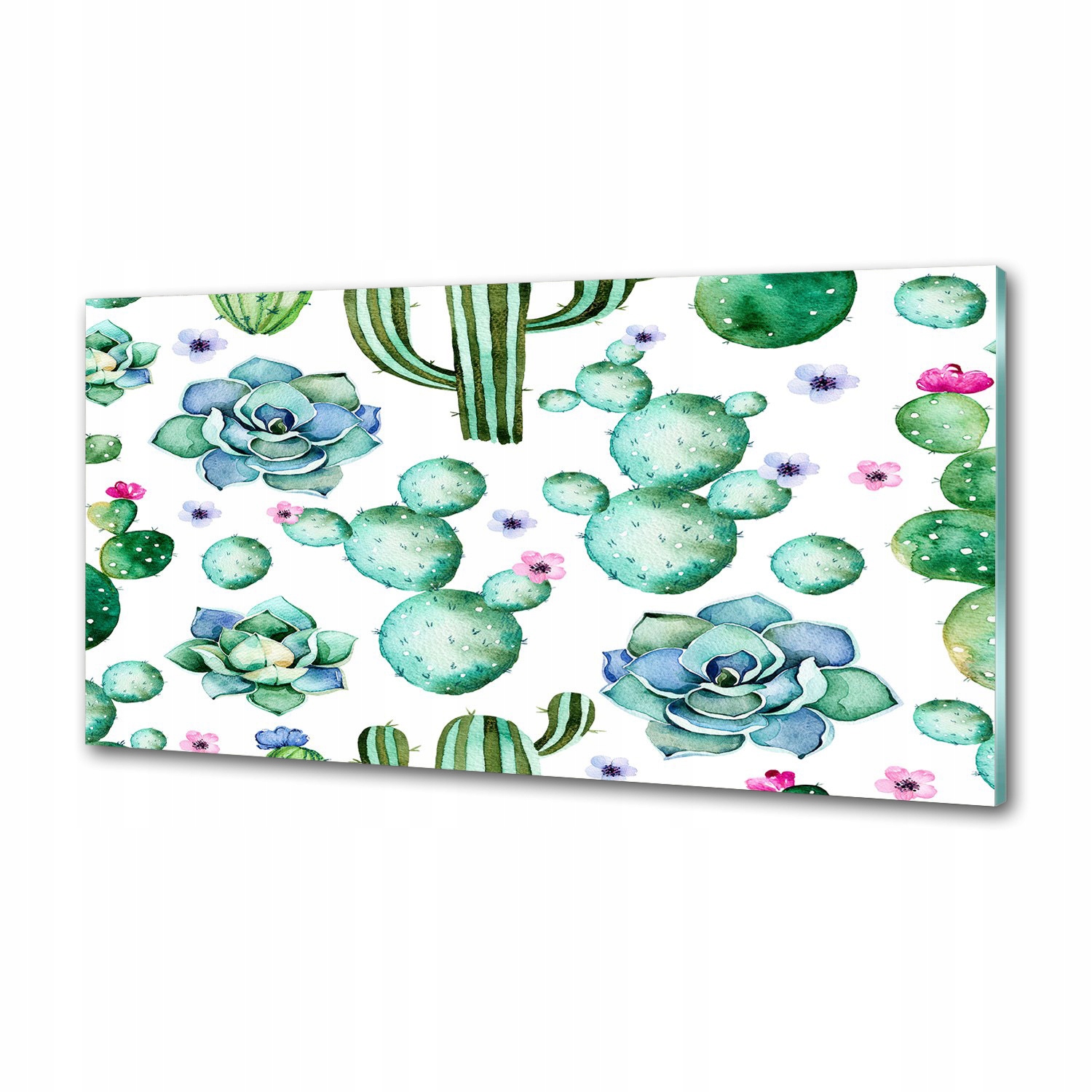 Sklenený panel do kuchyne Kaktusy 120 x 60 cm Lepidlo