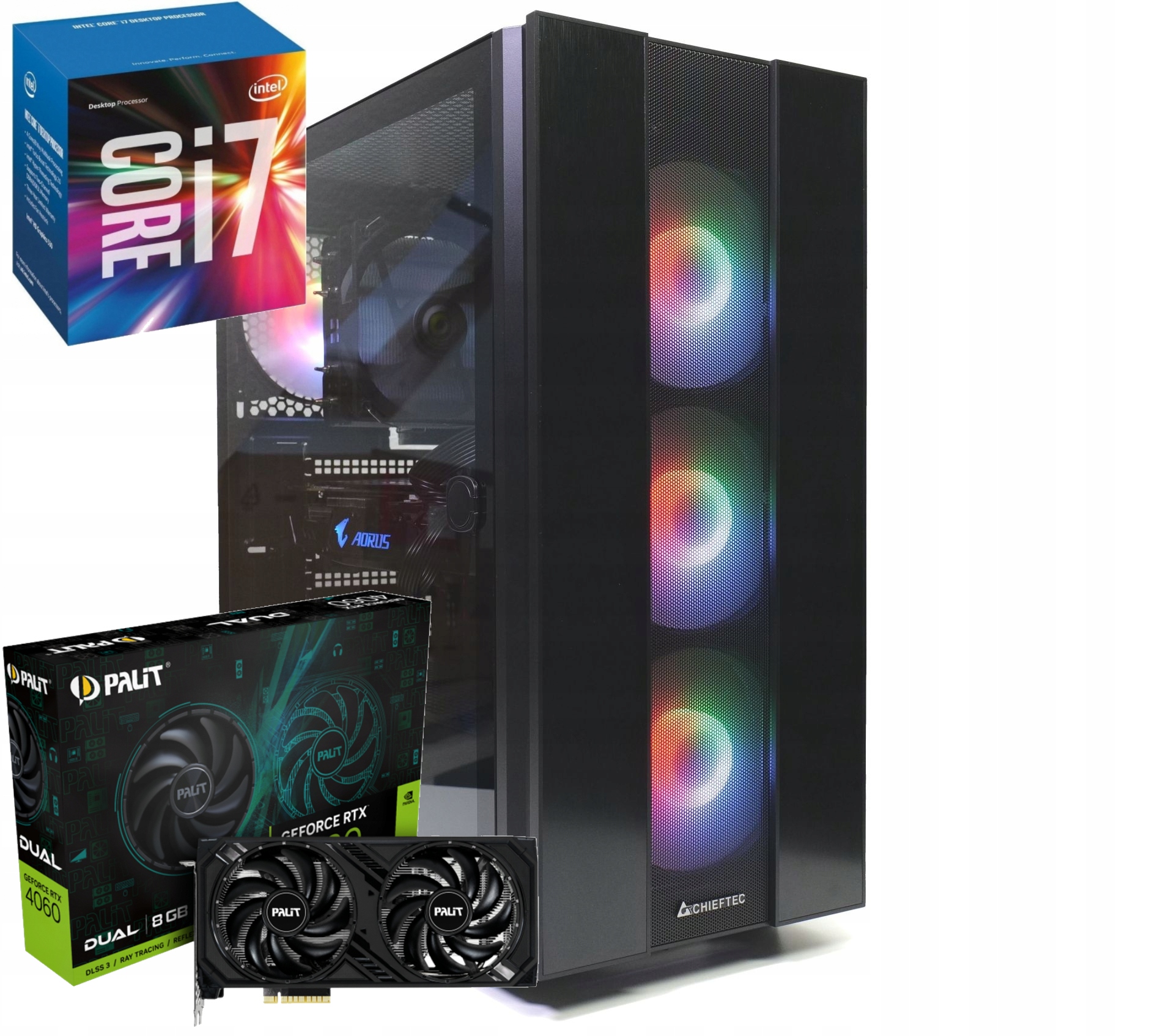 Pc i7 12700 32G Rtx 5060TI 16GB Ssd M.2 Nvme 1000GB 1TB W11PRO Rgb
