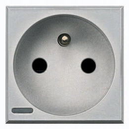 Axolute Zásuvka 2P Z 16A Aluminium Bticino HC4142