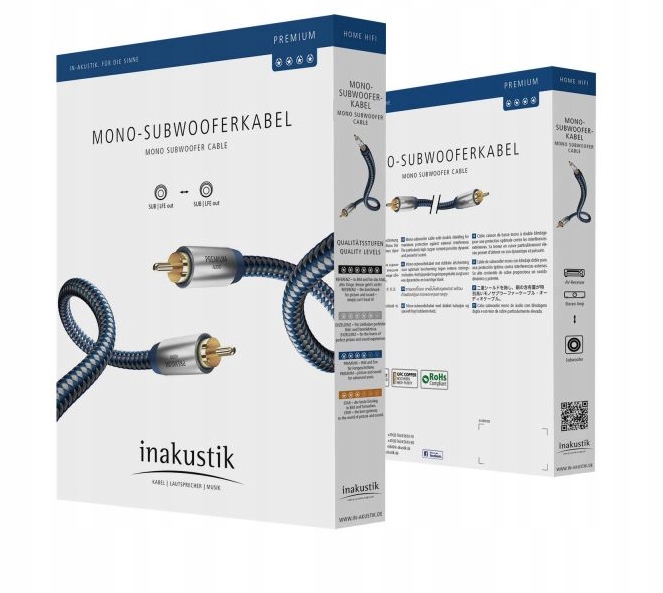Kabel RCA-RCA do subwoofera In-akustik Premium 3m