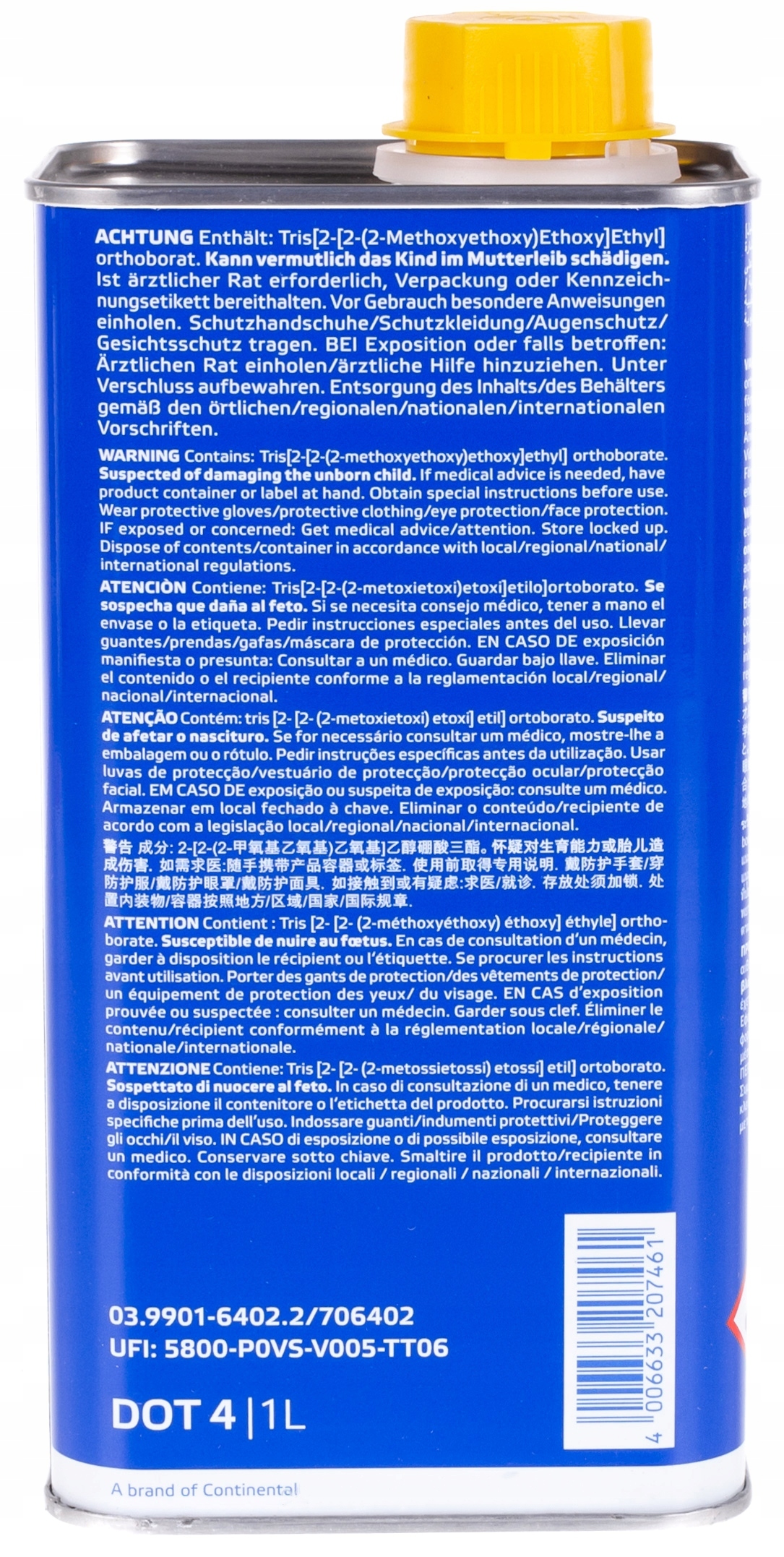 ATE DOT 4 SL6 PŁYN HAMULCOWY ABS ASR ESP - 1L Stan opakowania oryginalne