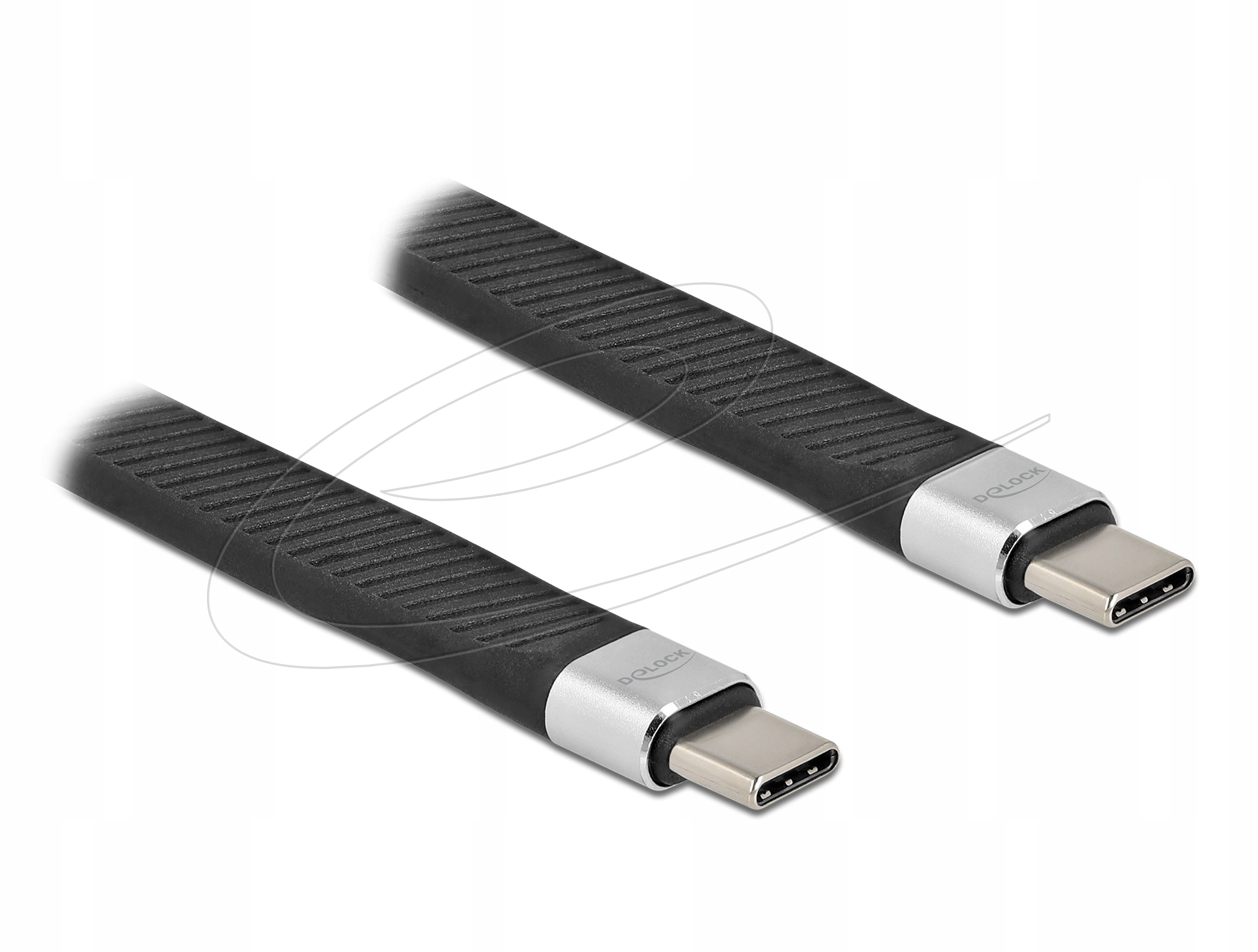 Płaski kabel wstążkowy USB 3.2Gen 2 FPCzUSB C-USB C 13cm PD 5A Delock 86939