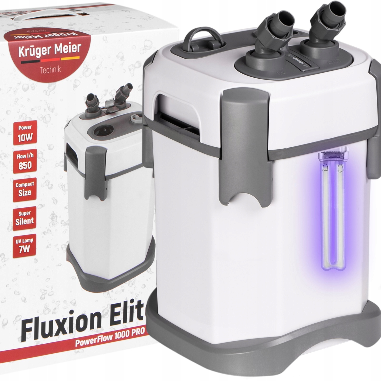 Vnější Kelímkový Filtr S Uv Lampou Pro Akvárium 80-180 L 1000 L/h