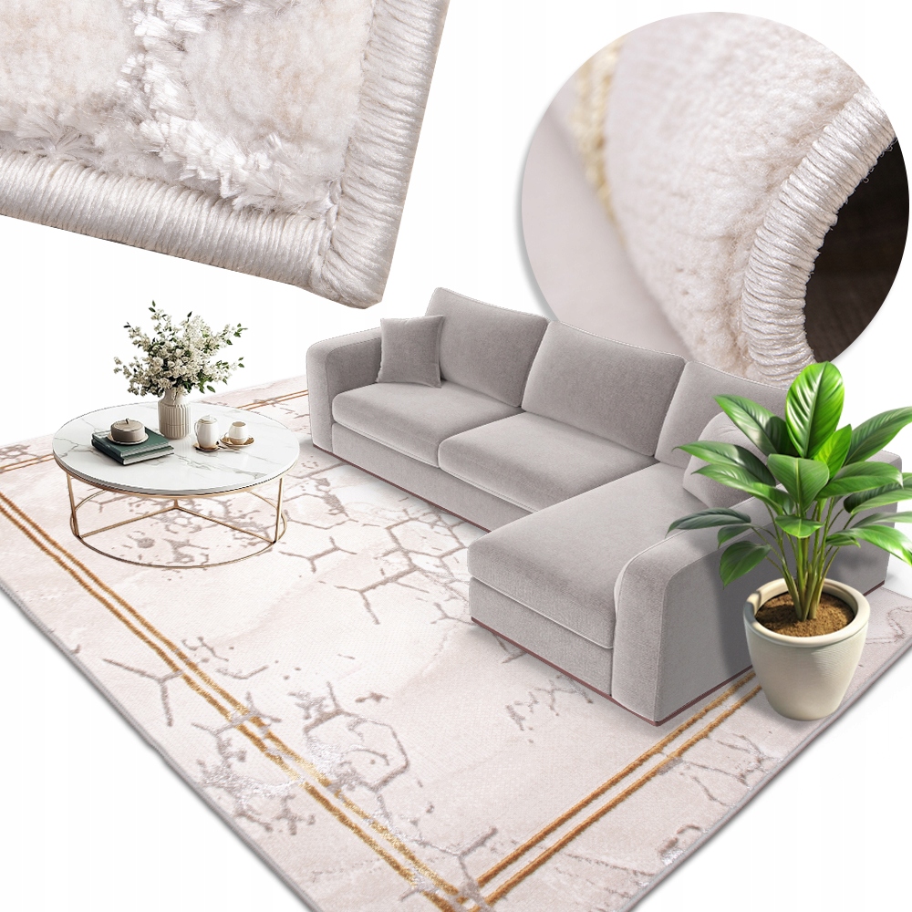 Moderní Koberec do obývacího pokoje/ložnice Mia 133x190 Soft koberec