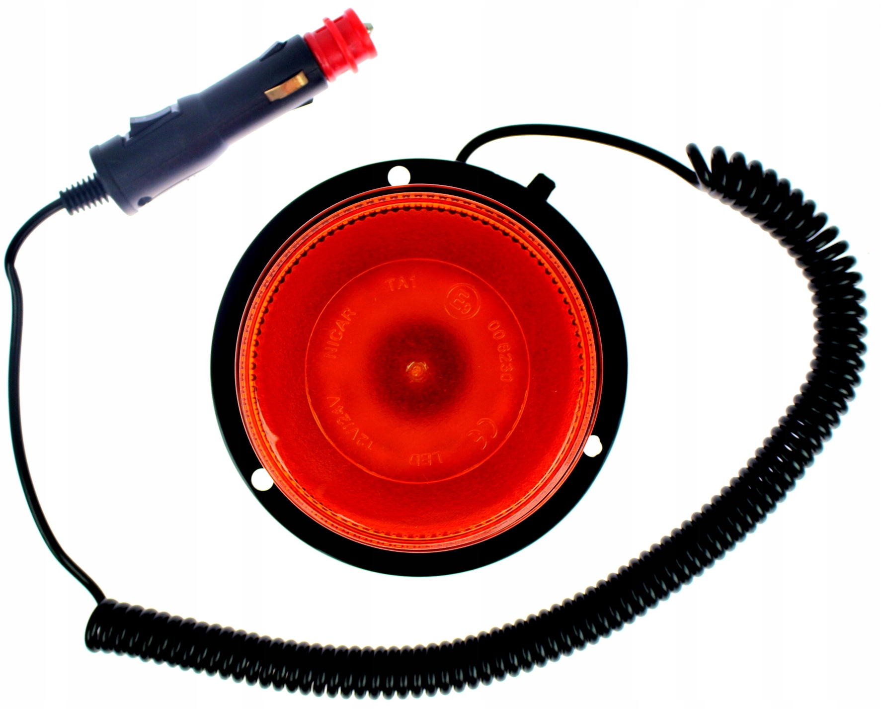 LAMPA OSTRZEGAWCZA STROBO KOGUT LED 12-24V MAGNES Waga produktu z opakowaniem jednostkowym 0.5 kg