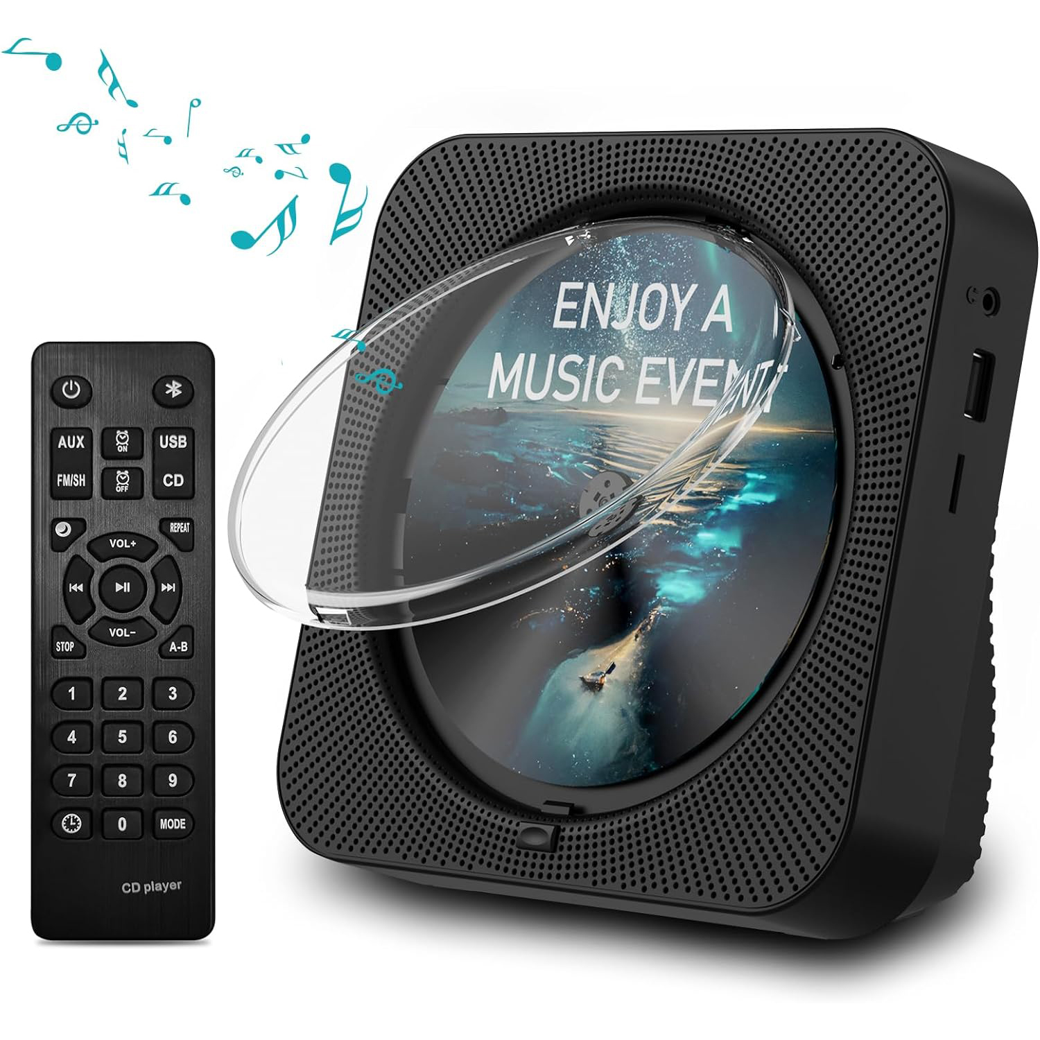 ODTWARZACZ PRZENOŚNY CD GŁOŚNIK BLUETOOTH RADIO 6 TRYBAMI 2600 mAh Kod producenta odtwarzacz CD