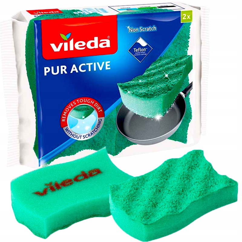 

Vileda Zmywak Gąbka Do Naczyń Myjka Teflon 2SZT